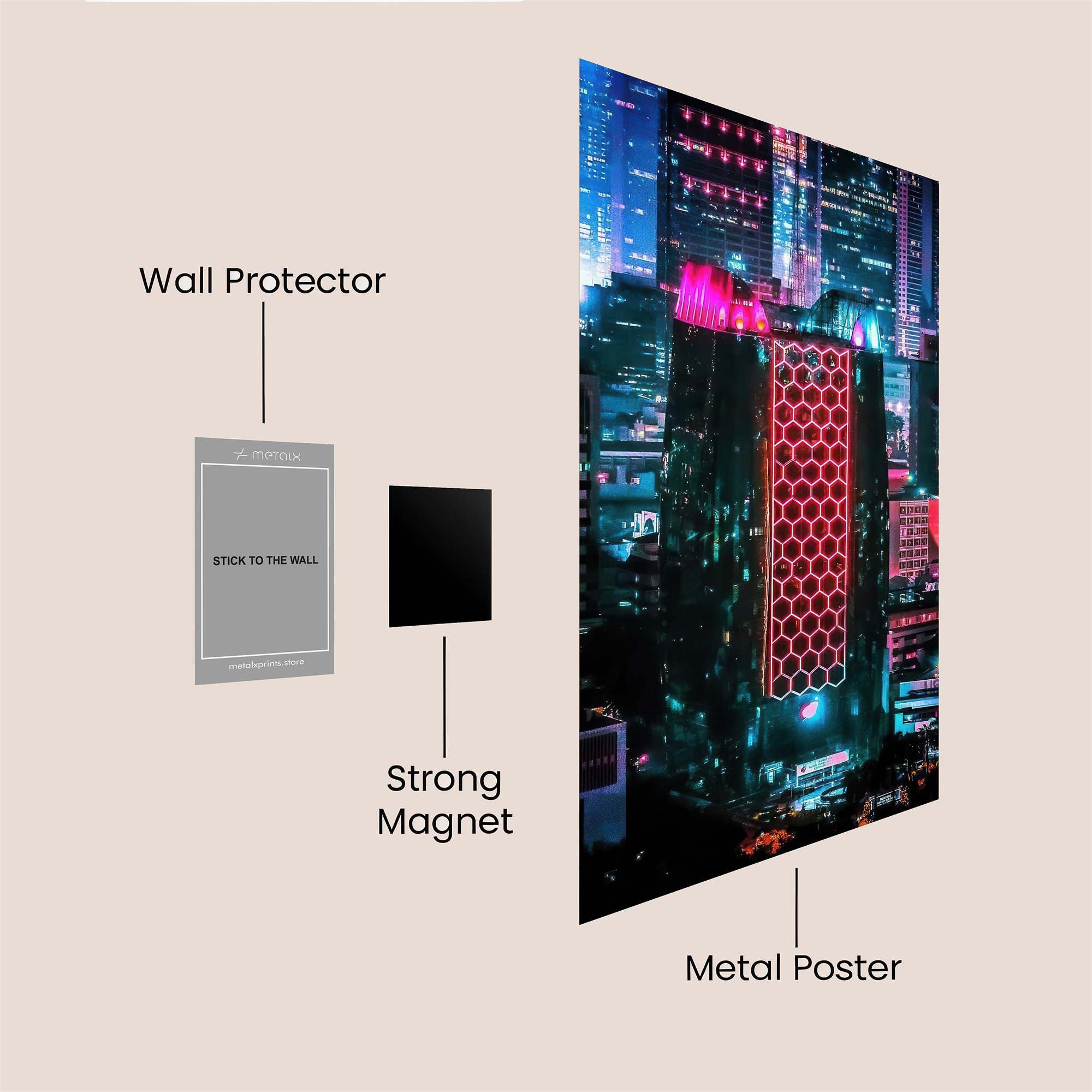 Cyberpunk Glow Safe Wall Magnetic / M