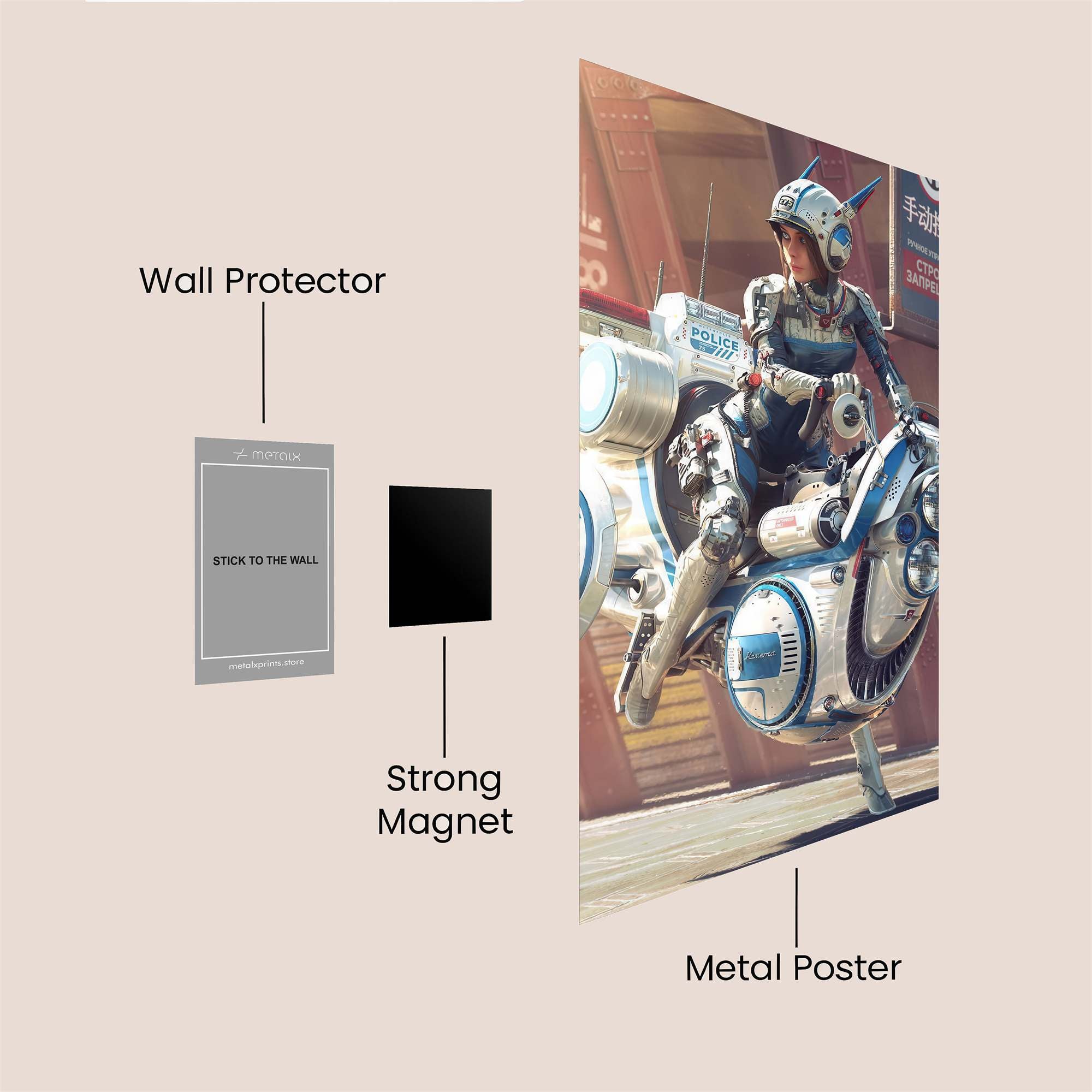 Cyber Racer Safe Wall Magnetic / M