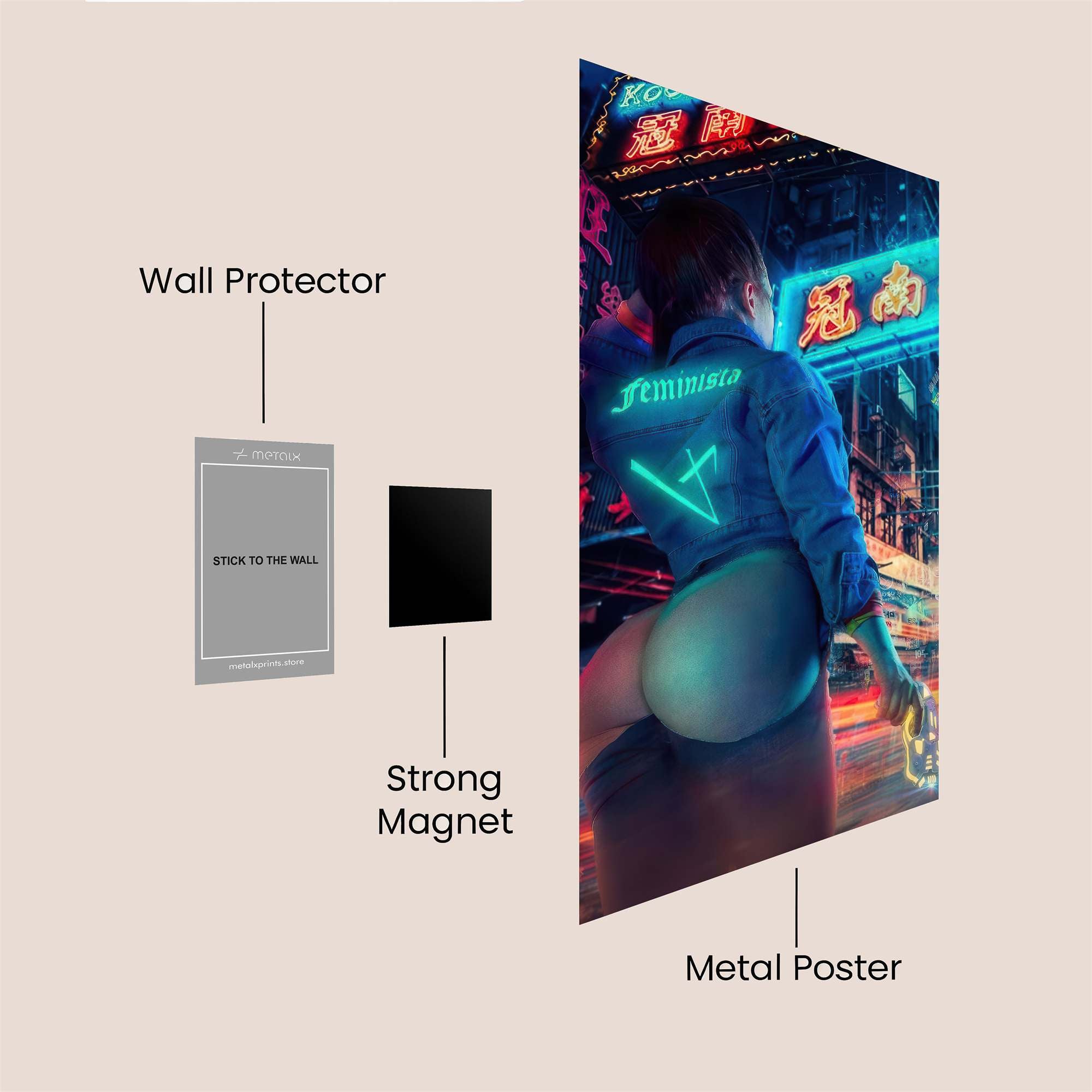 Neon Rebel Safe Wall Magnetic / M
