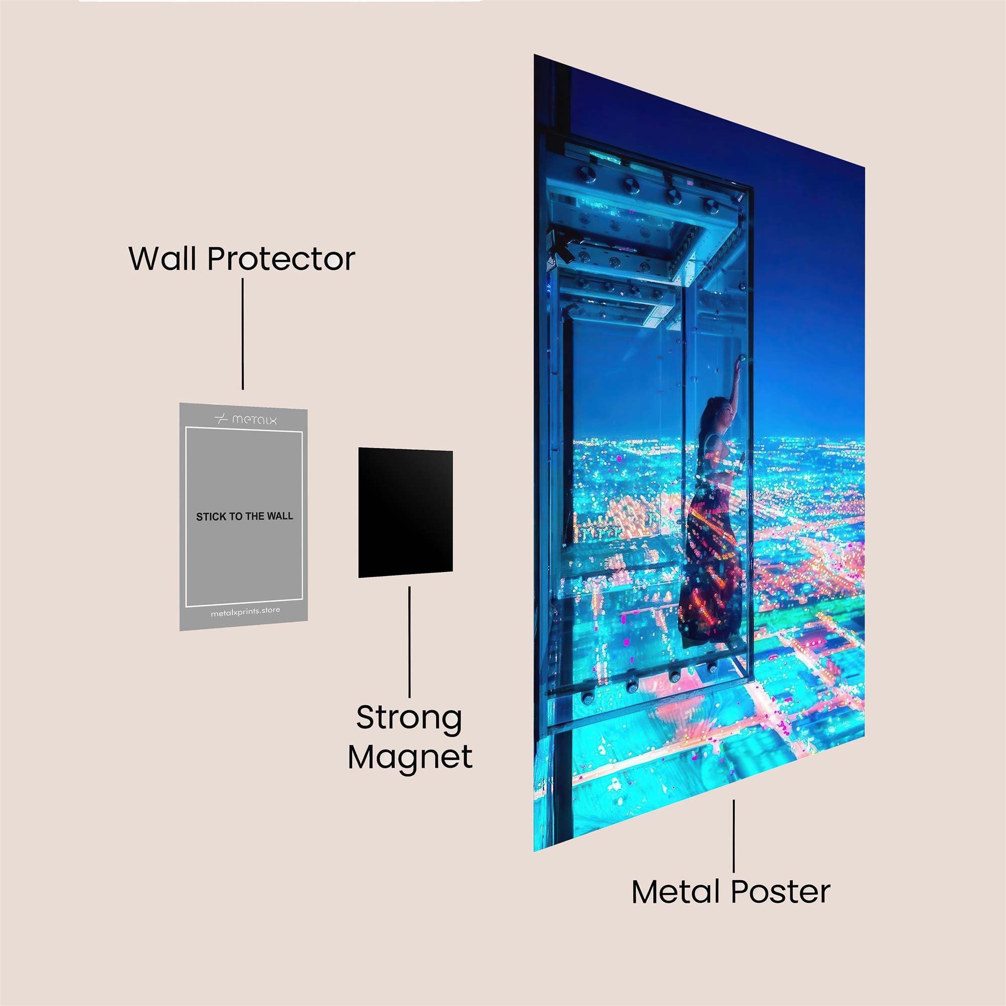 Cityscape Dream Safe Wall Magnetic / M