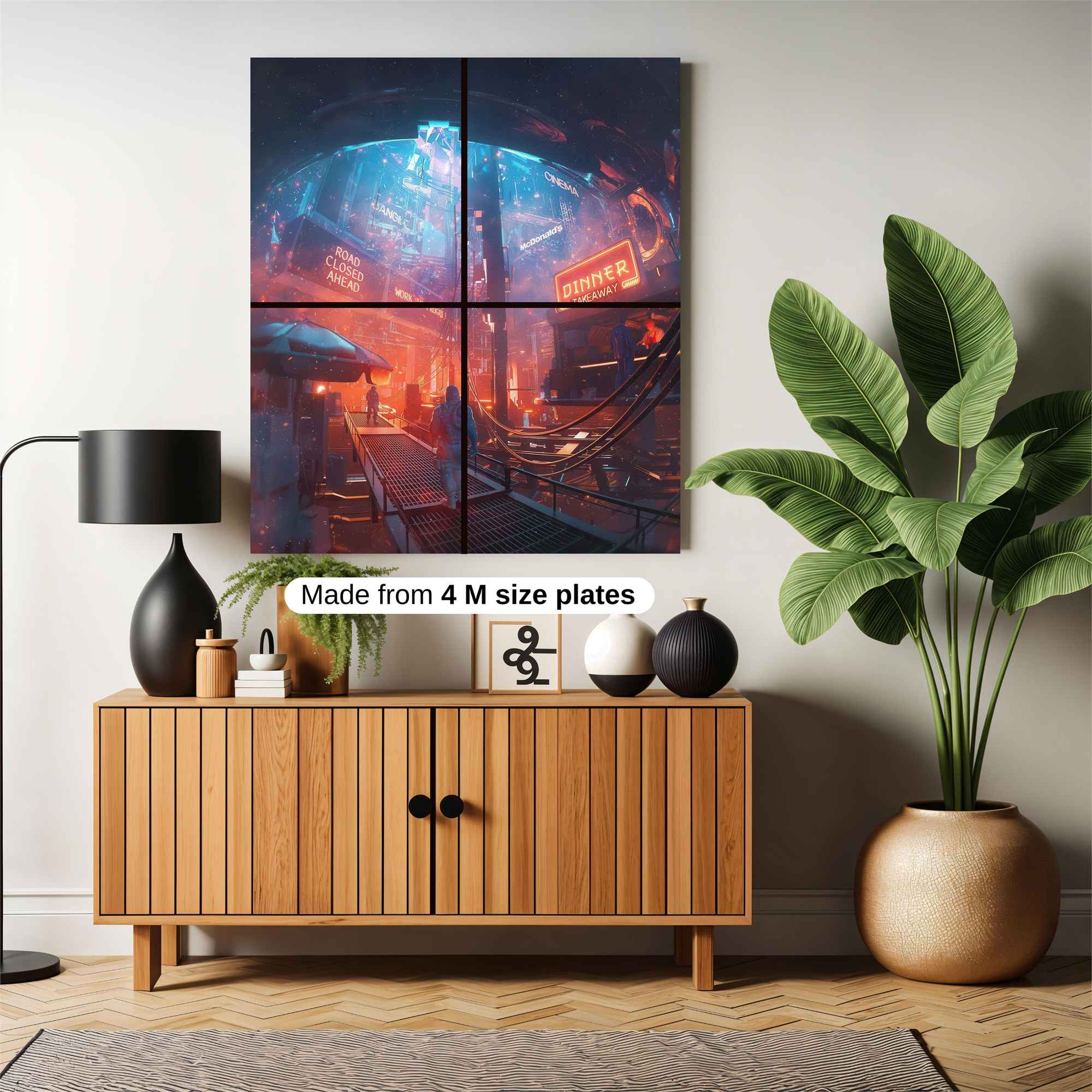 Cyberpunk Diner Safe Wall Magnetic / M