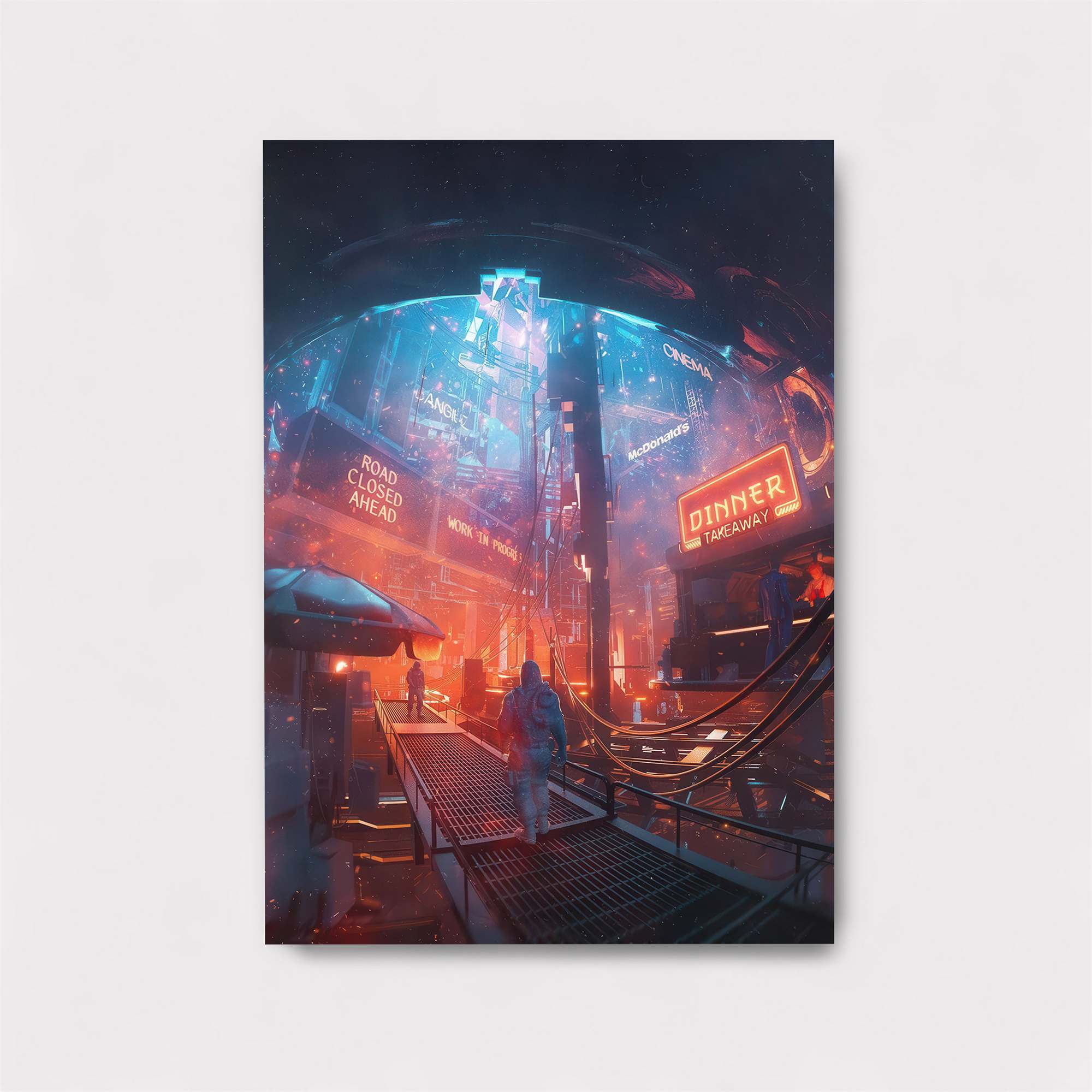 Cyberpunk Diner Safe Wall Magnetic / M