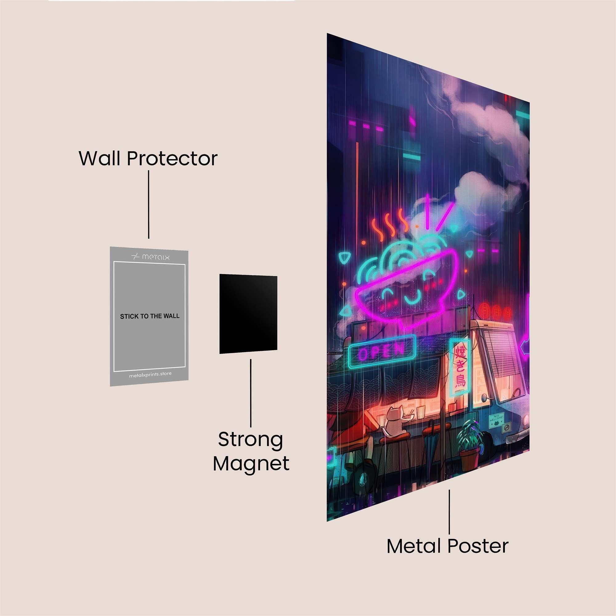 Ramen Radiance Safe Wall Magnetic / M