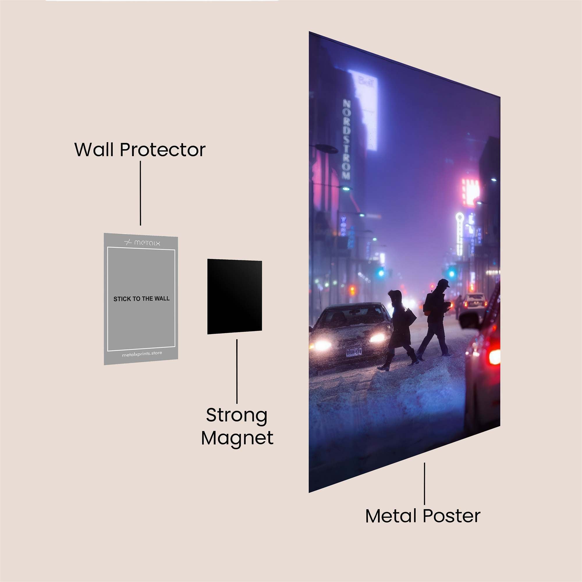 Neon Blizzard Safe Wall Magnetic / M