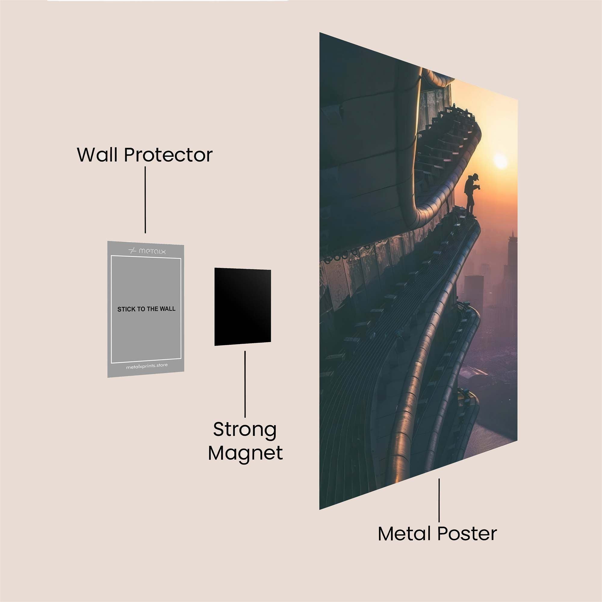 Skyline Serenity Safe Wall Magnetic / M