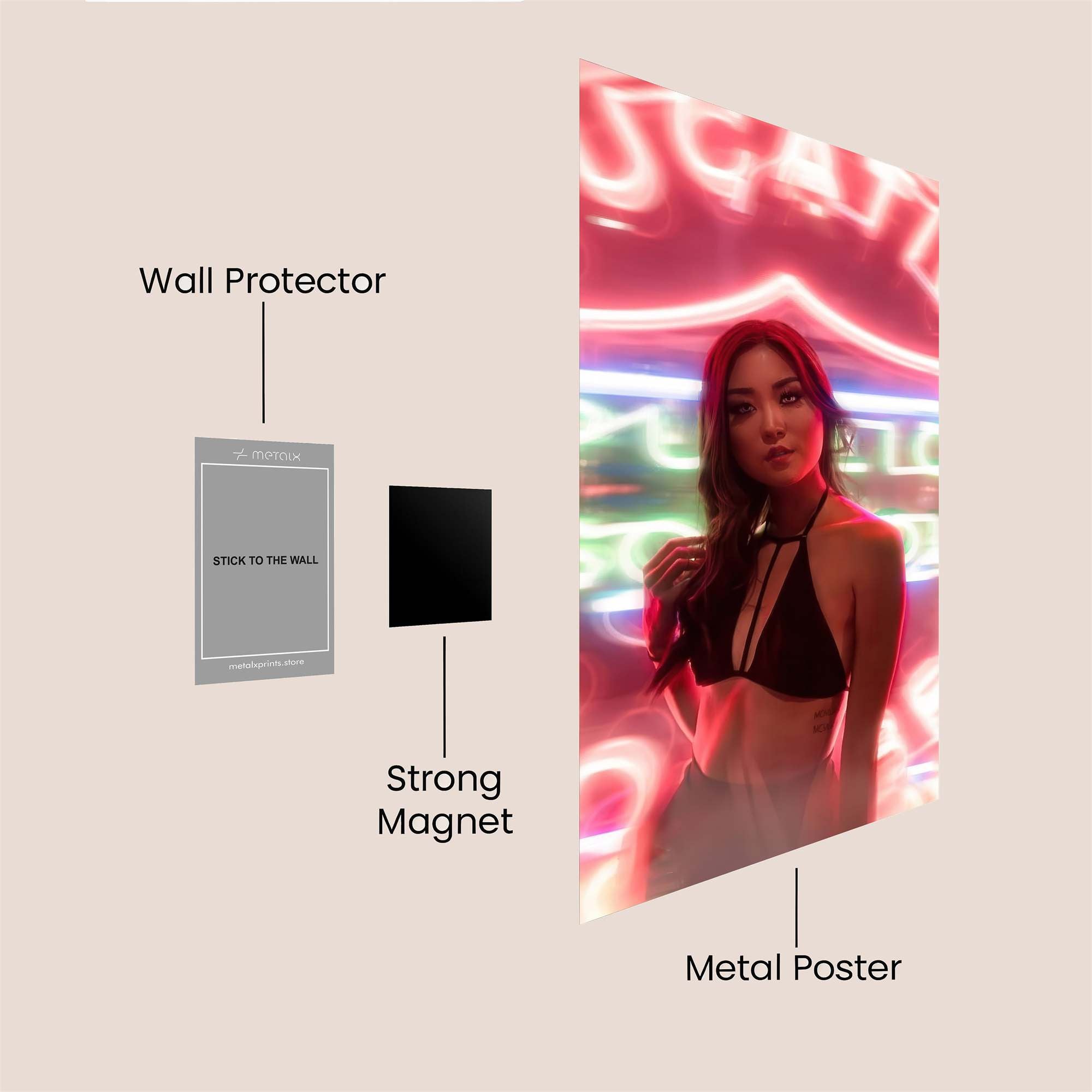 Neon Allure Safe Wall Magnetic / M