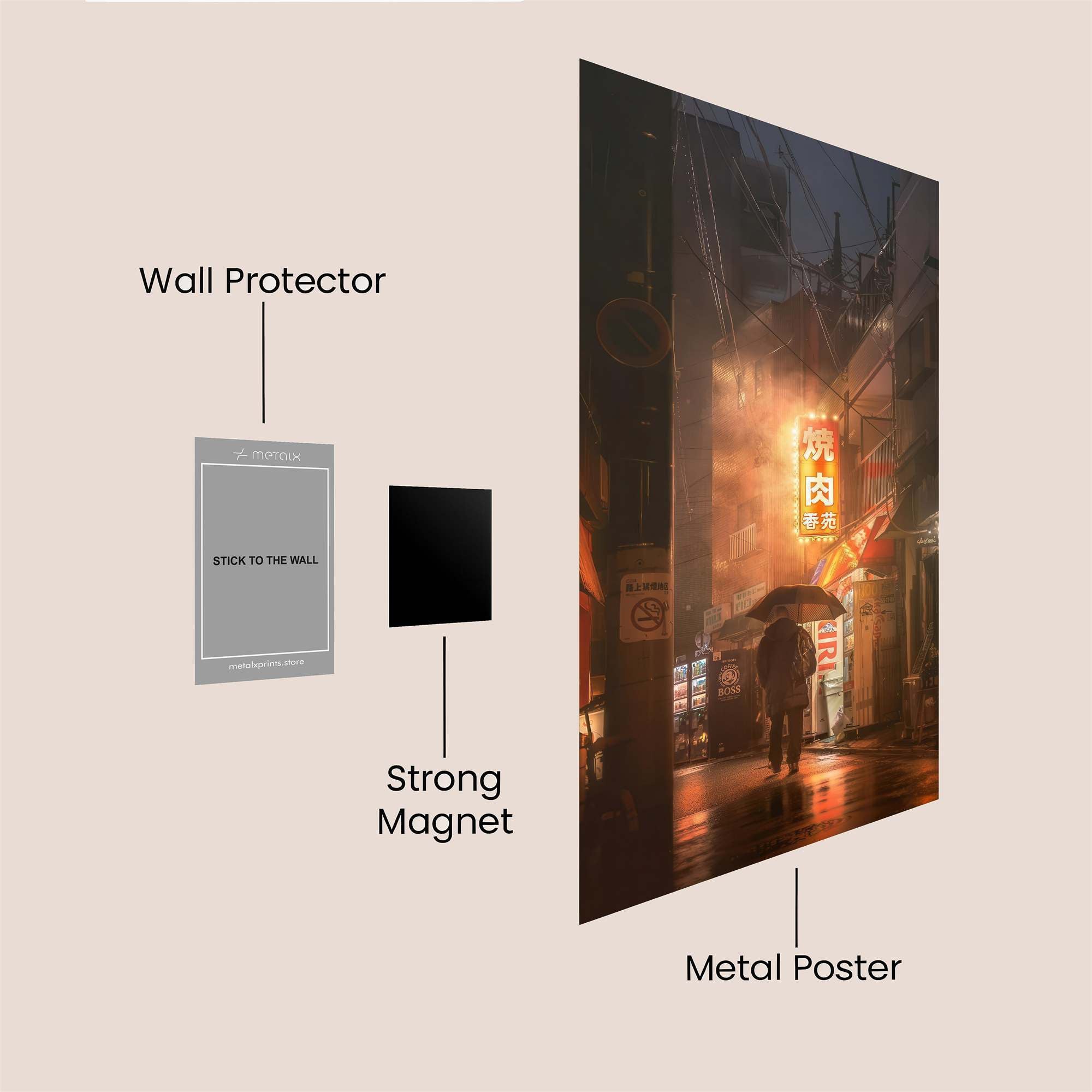 Neon Serenity Safe Wall Magnetic / M