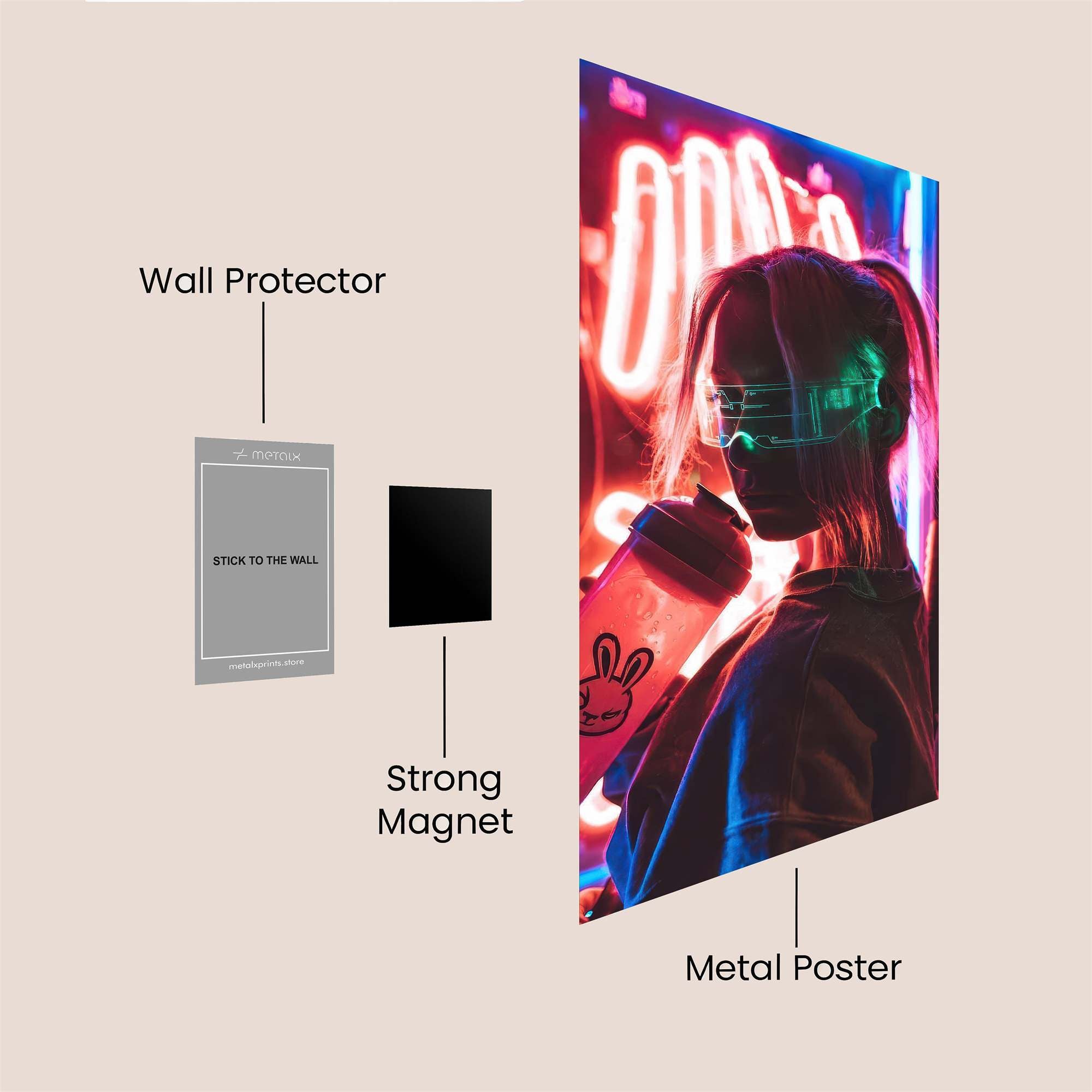 Neon Serenity Safe Wall Magnetic / M