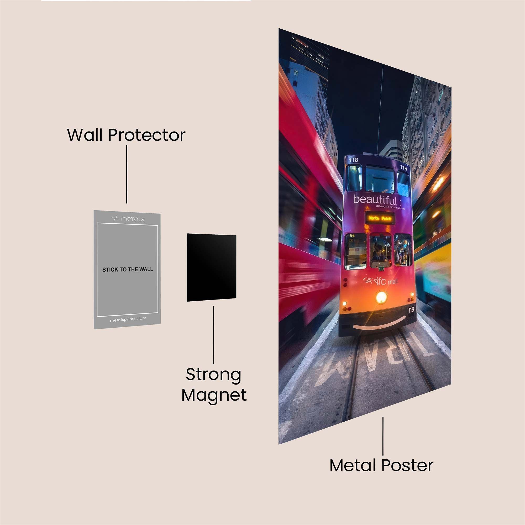 Tram Twilight Safe Wall Magnetic / M
