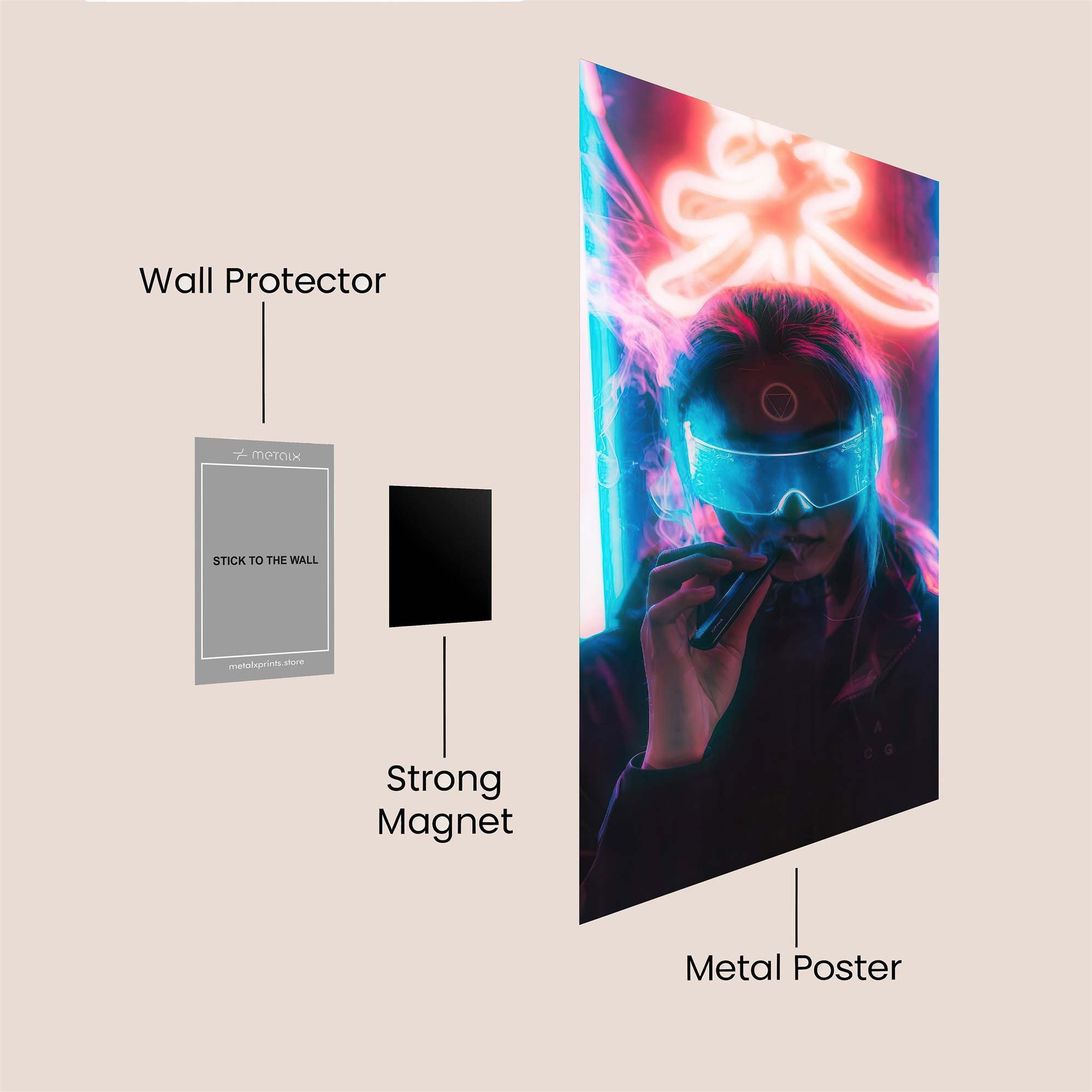 Cyberpunk Aura Safe Wall Magnetic / M