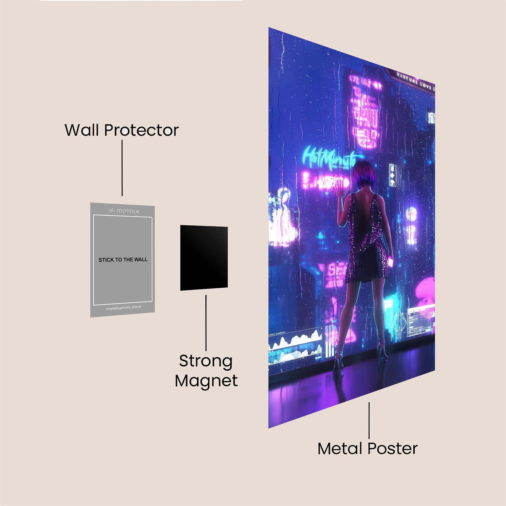 Cyberpunk Solitude Safe Wall Magnetic / M