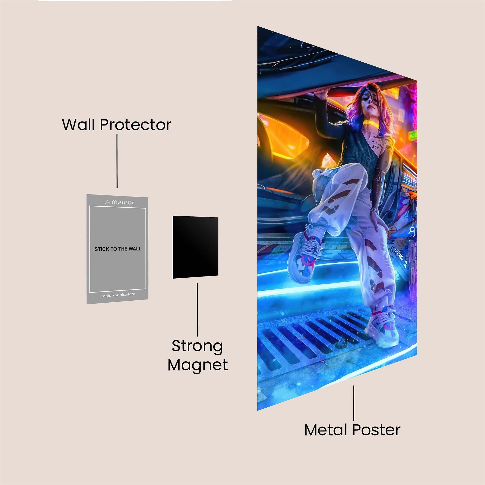 Neon Maverick Safe Wall Magnetic / M