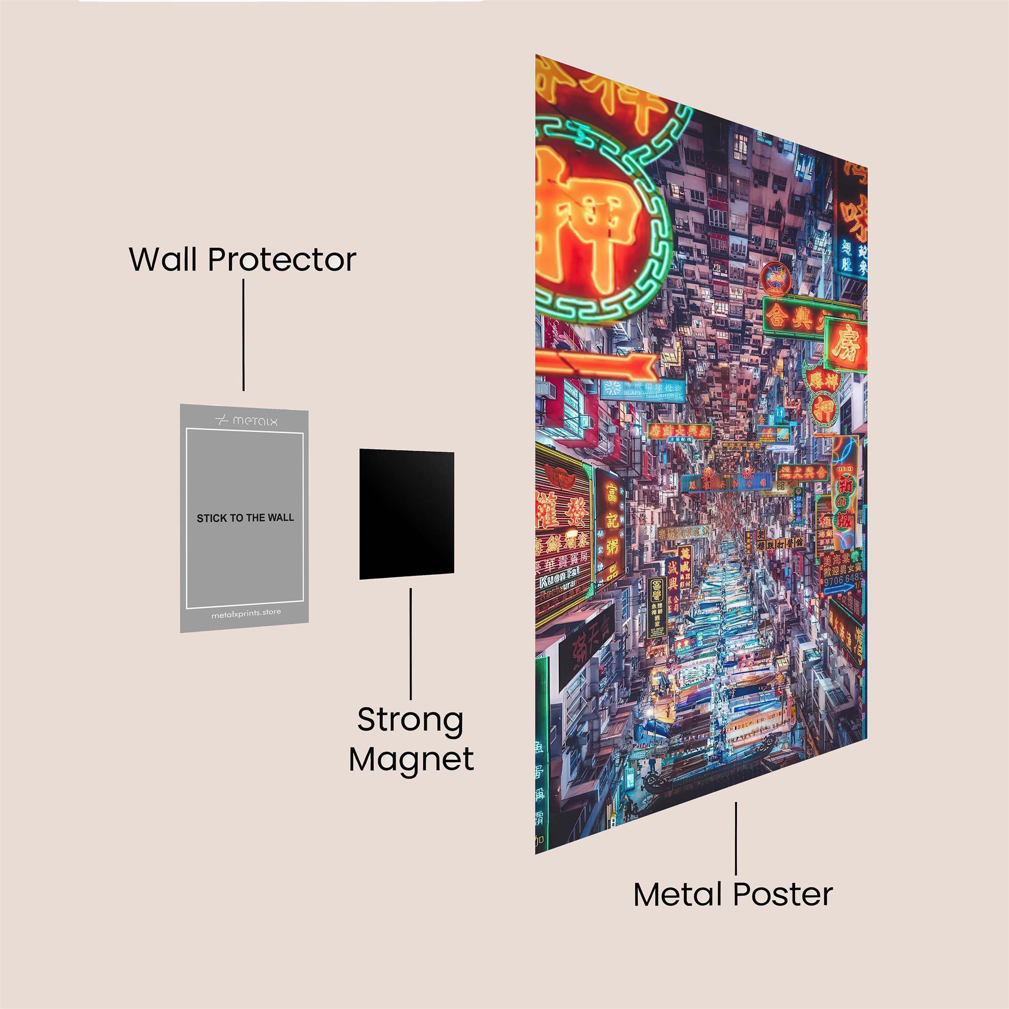 Neon Dreamscape Safe Wall Magnetic / M
