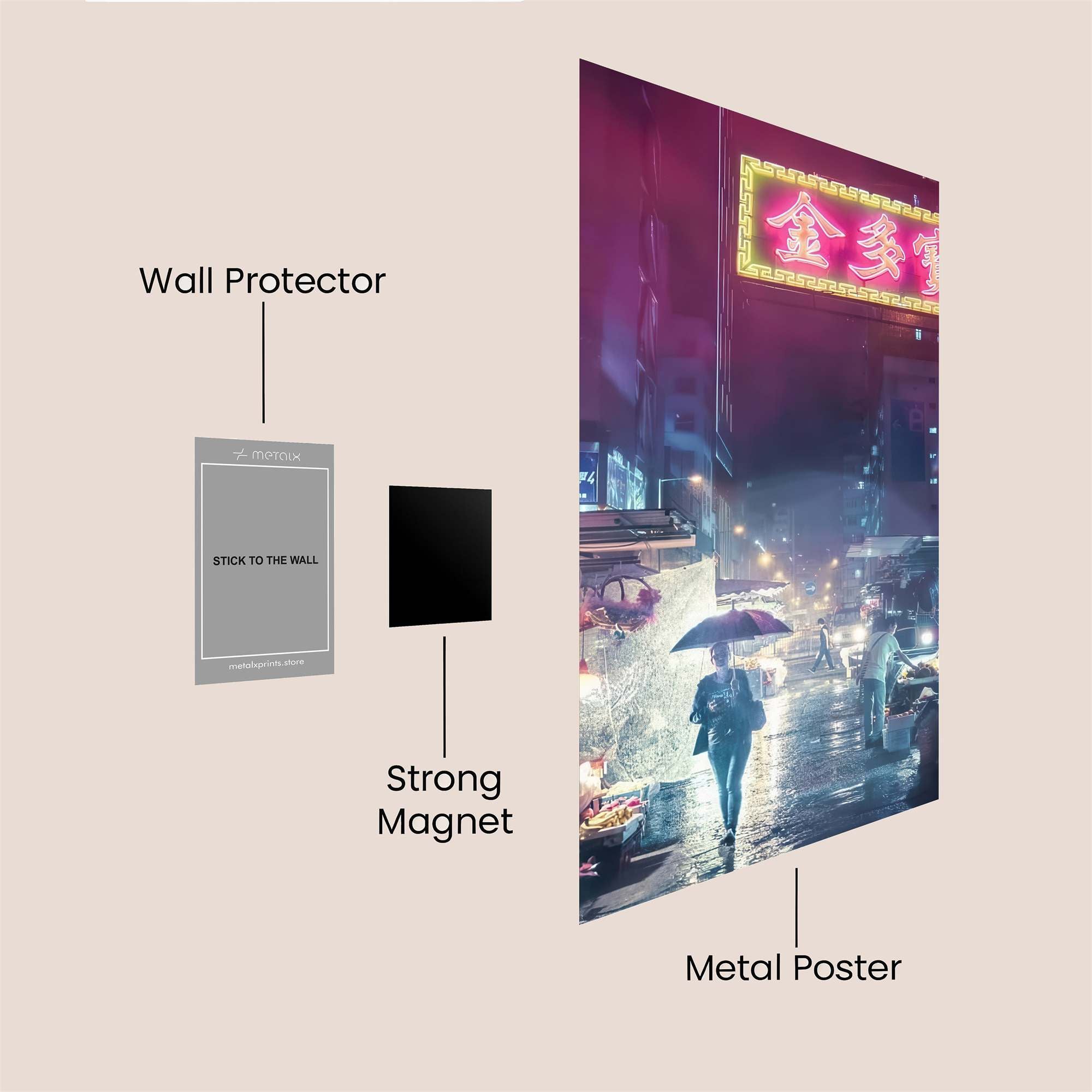 Neon Serenity Safe Wall Magnetic / M