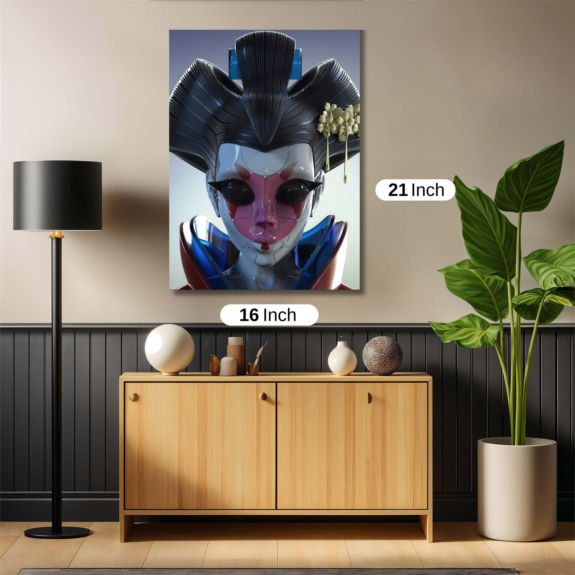 Geisha Futuristic Safe Wall Magnetic / M