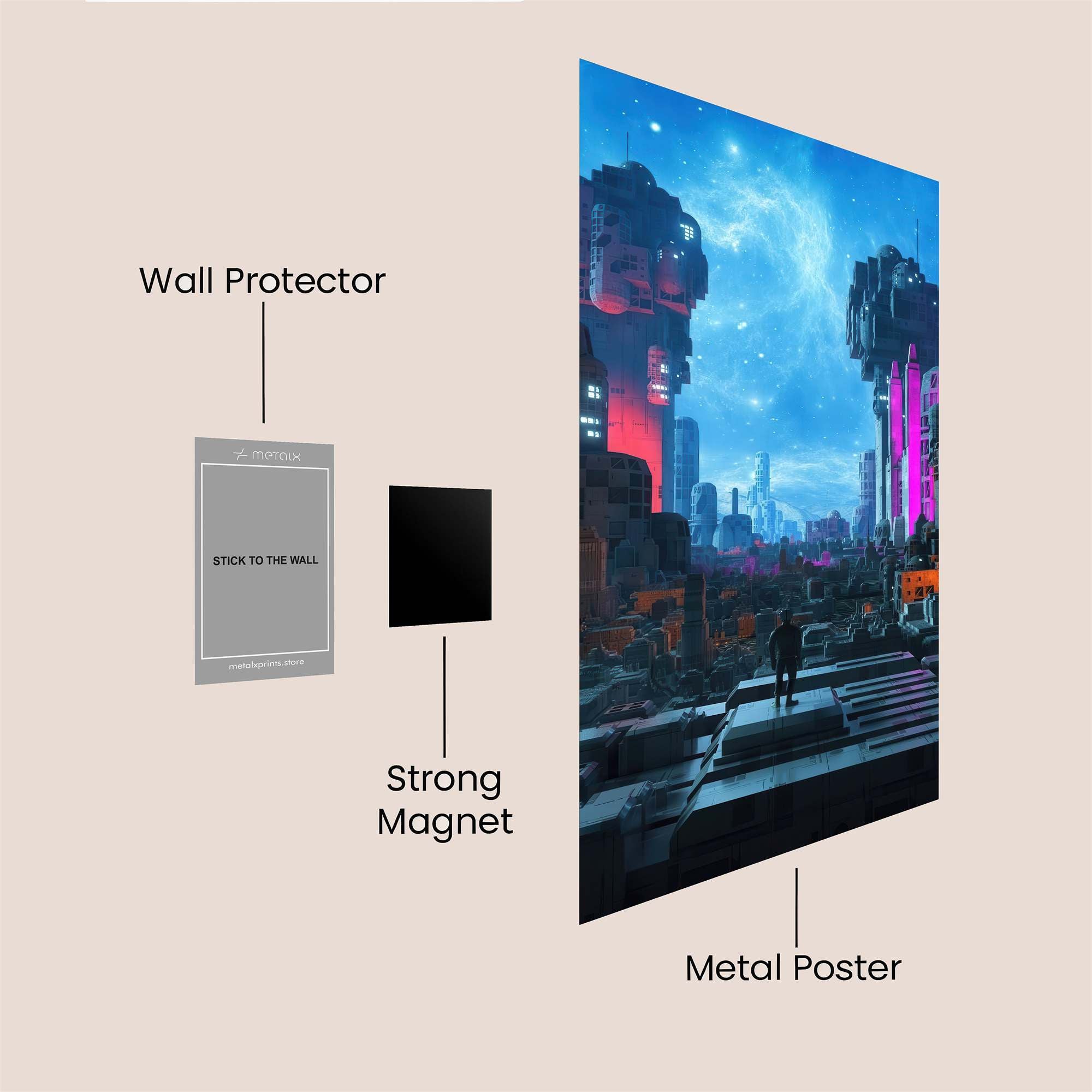 Cyberpunk Solitude Safe Wall Magnetic / M