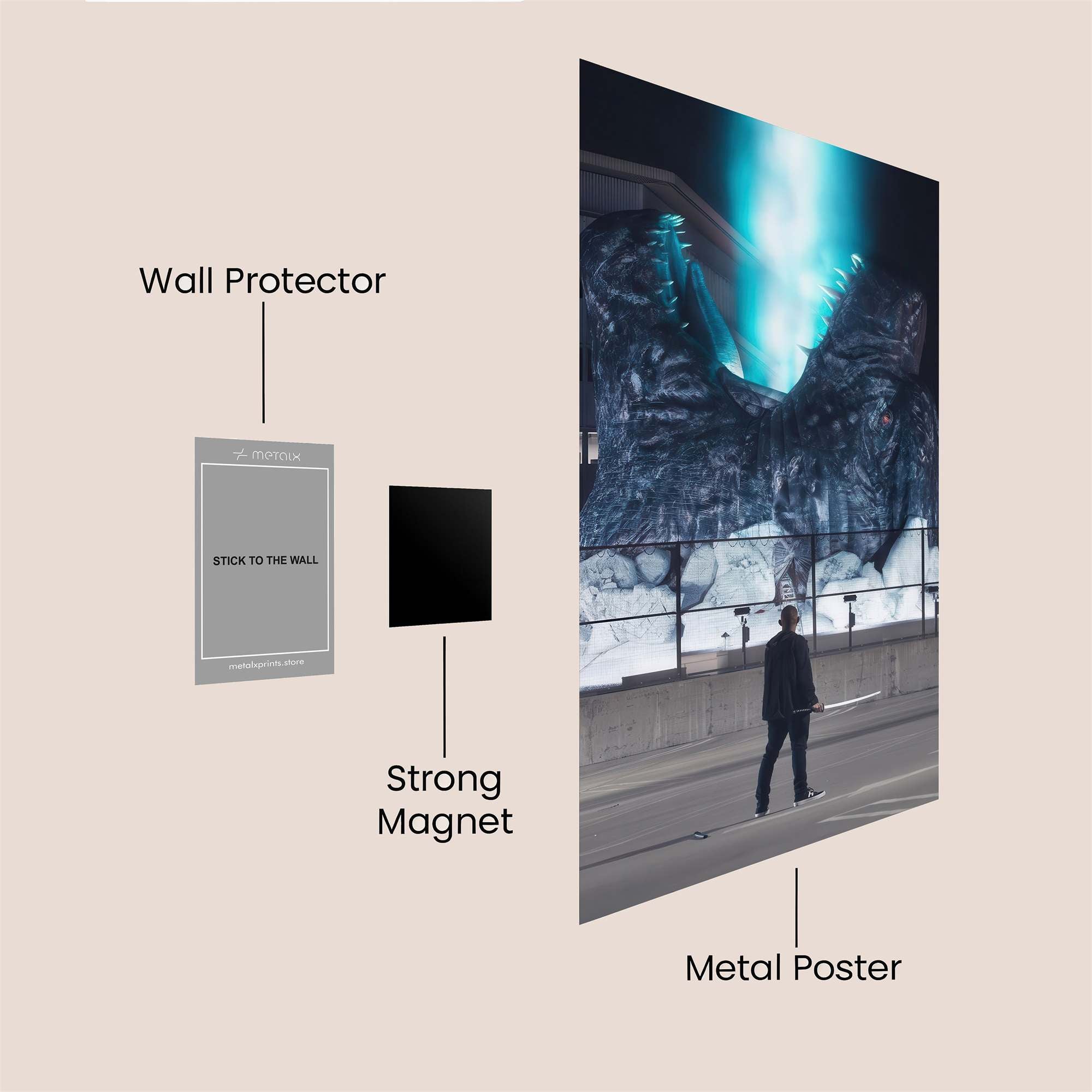 Godzilla Radiant Safe Wall Magnetic / M