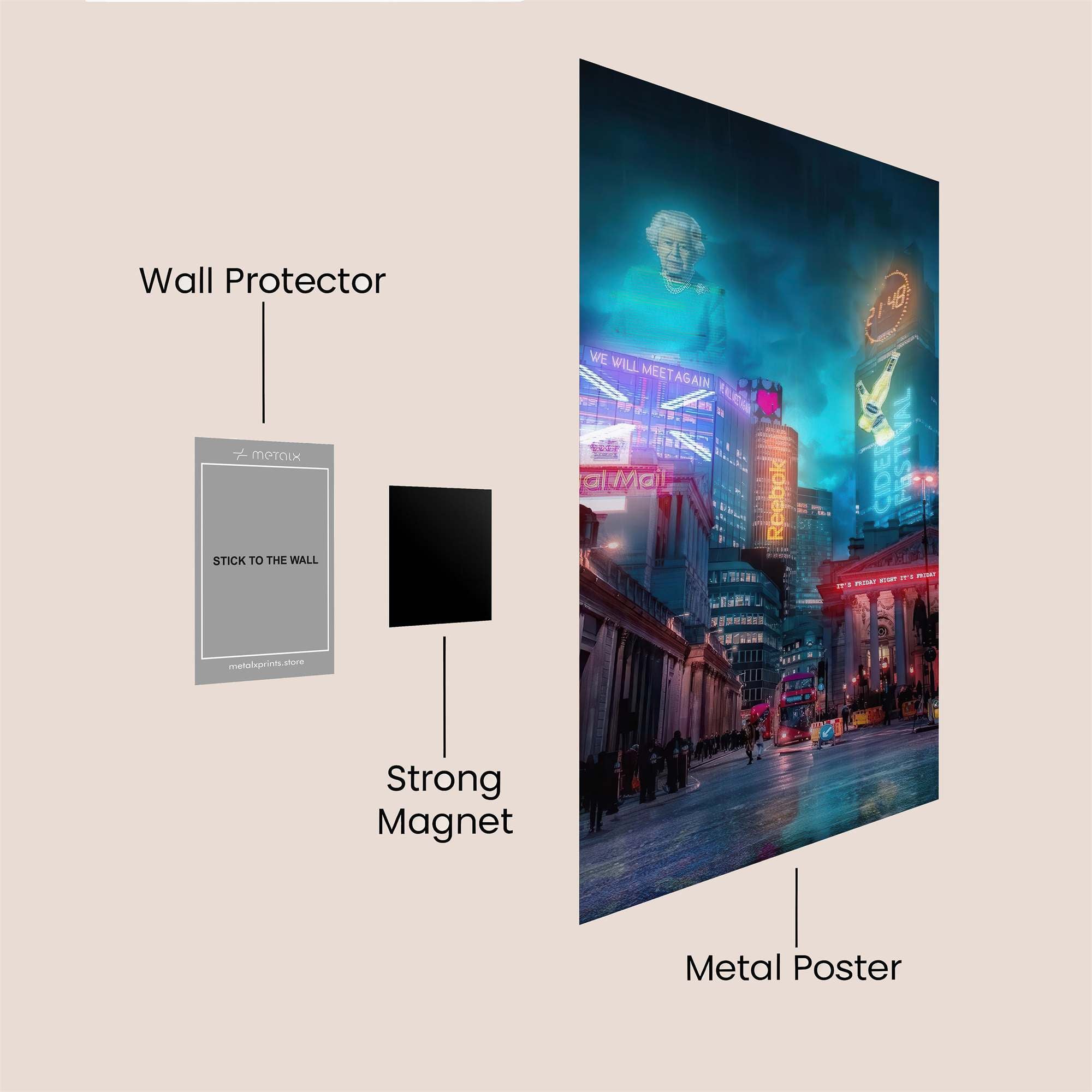 Queen's Glow Safe Wall Magnetic / M