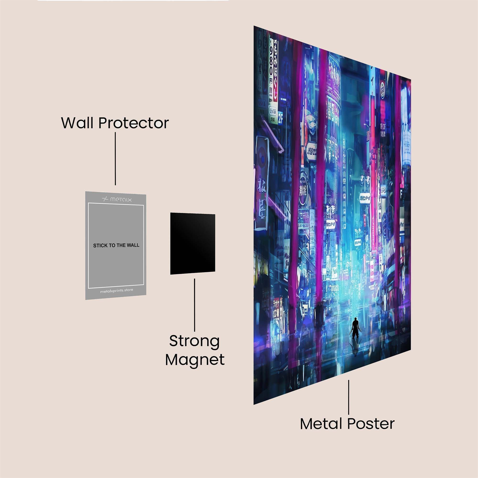 Cyberpunk Solitude Safe Wall Magnetic / M