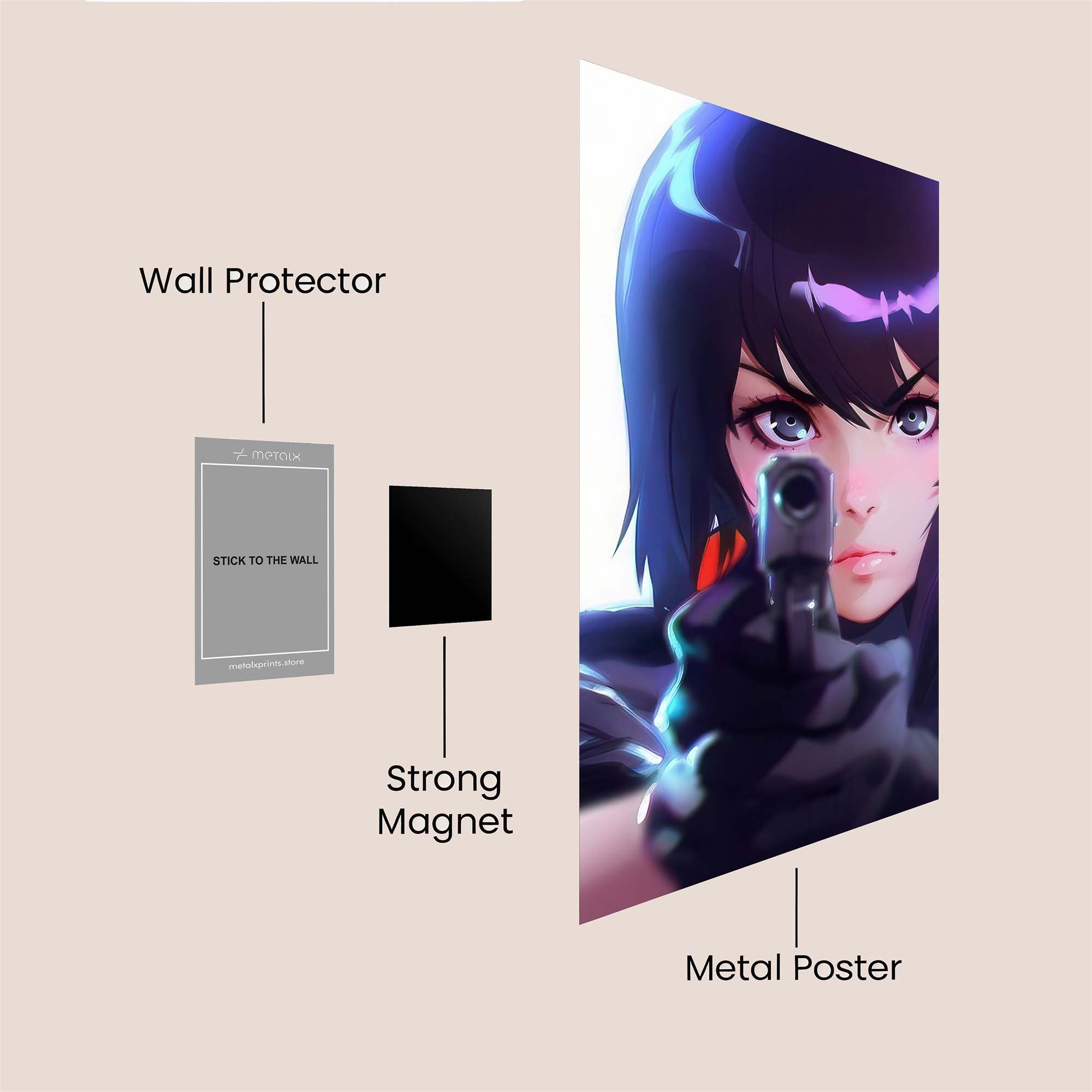 Motoko Menace Safe Wall Magnetic / M