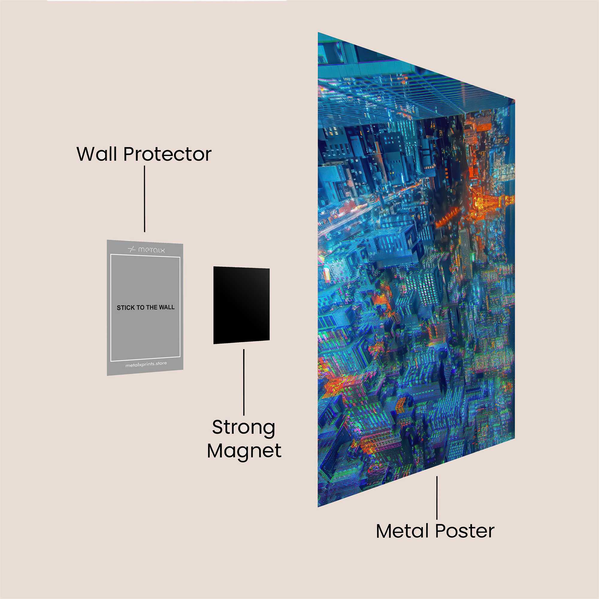 Eiffel Dreamscape Safe Wall Magnetic / M