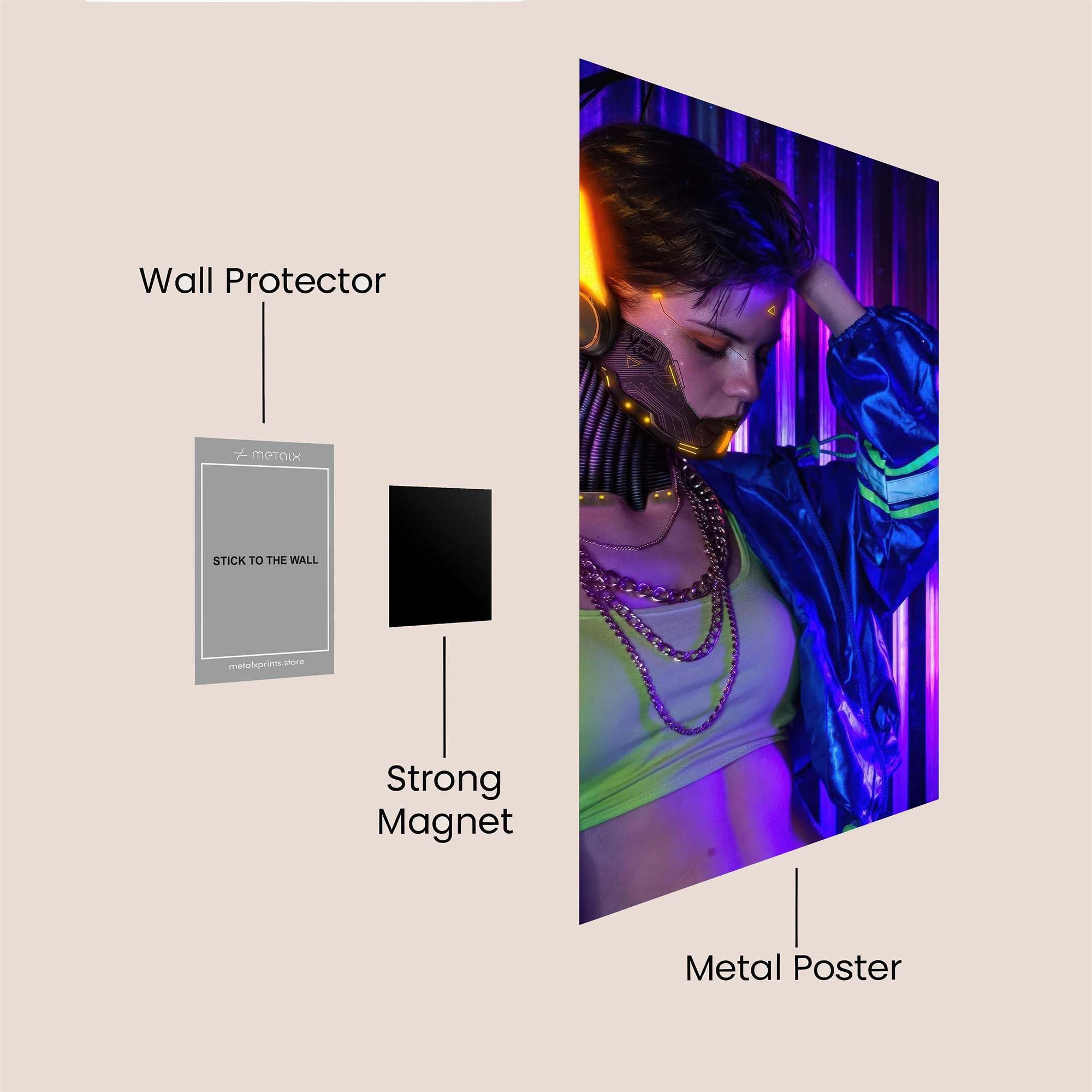 Cyber Glow Safe Wall Magnetic / M