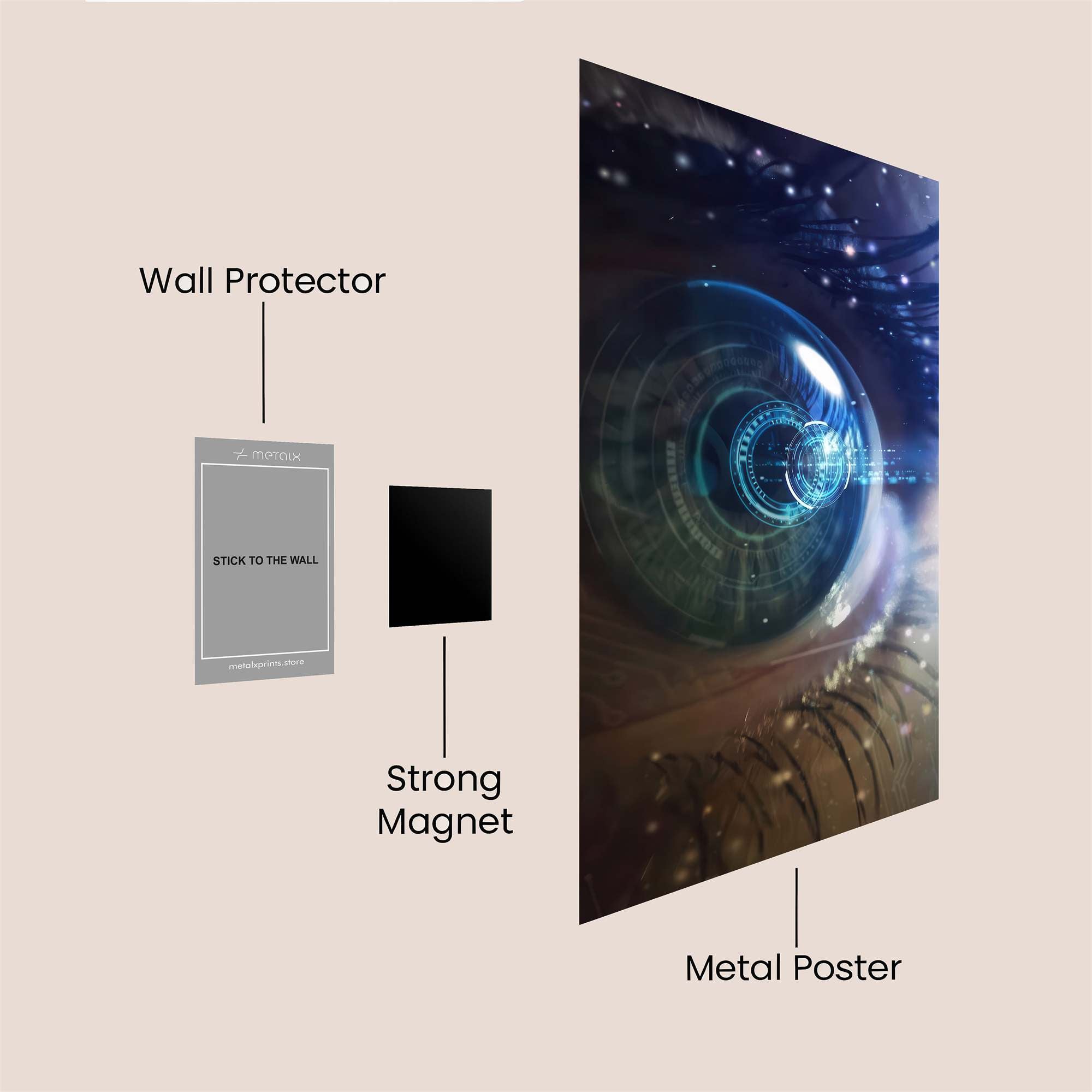 Galactic Gaze Safe Wall Magnetic / M
