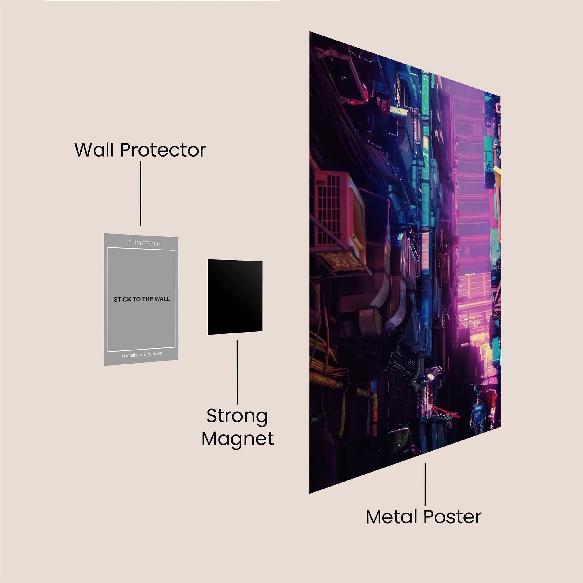 Cyberpunk Alley Safe Wall Magnetic / M