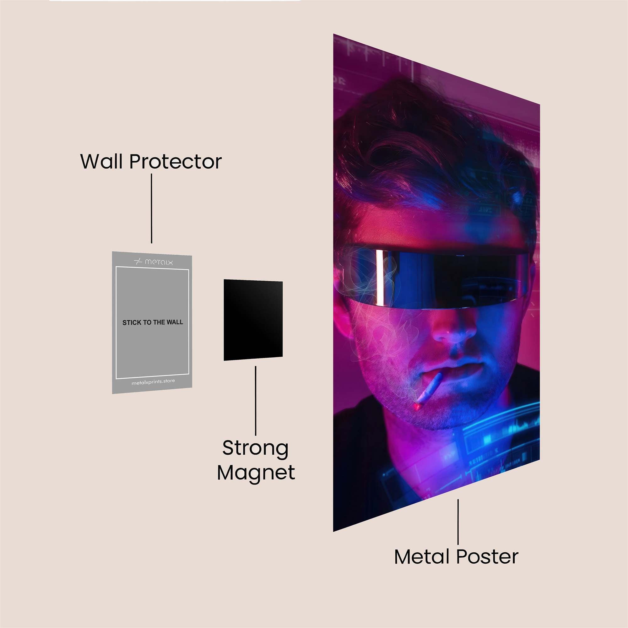 Cyber Rebel Safe Wall Magnetic / M
