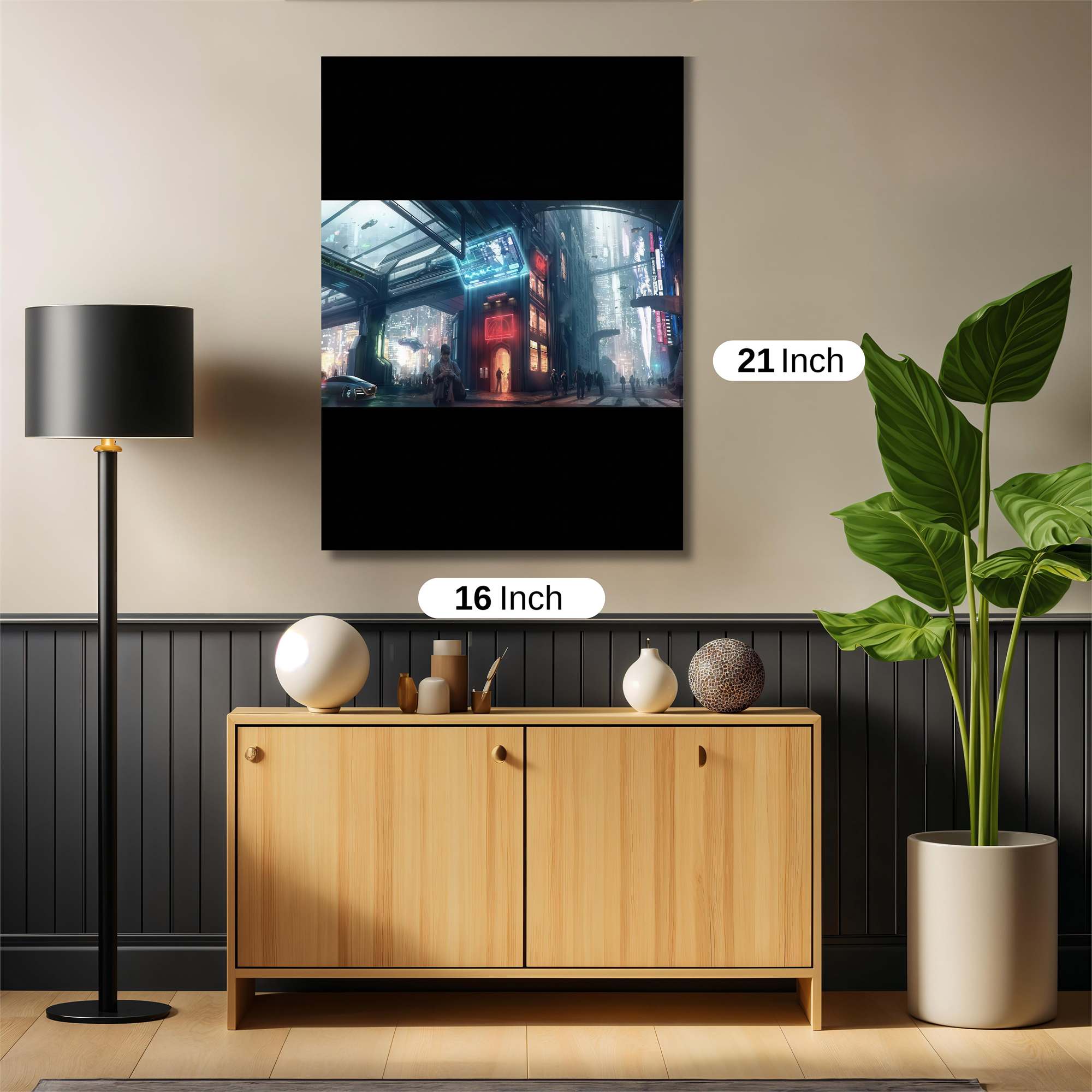 Cyberpunk Dreamscape Safe Wall Magnetic / M