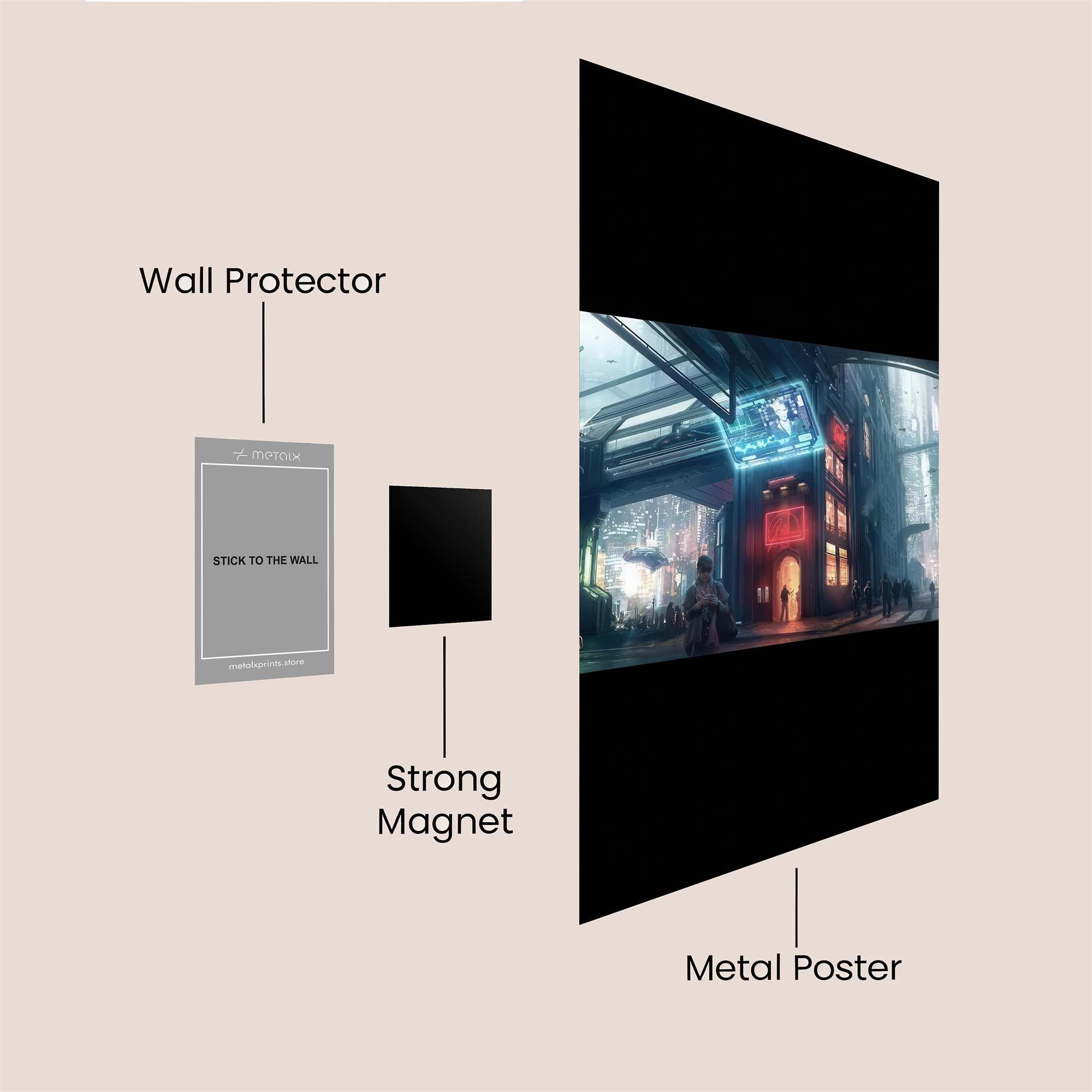 Cyberpunk Dreamscape Safe Wall Magnetic / M