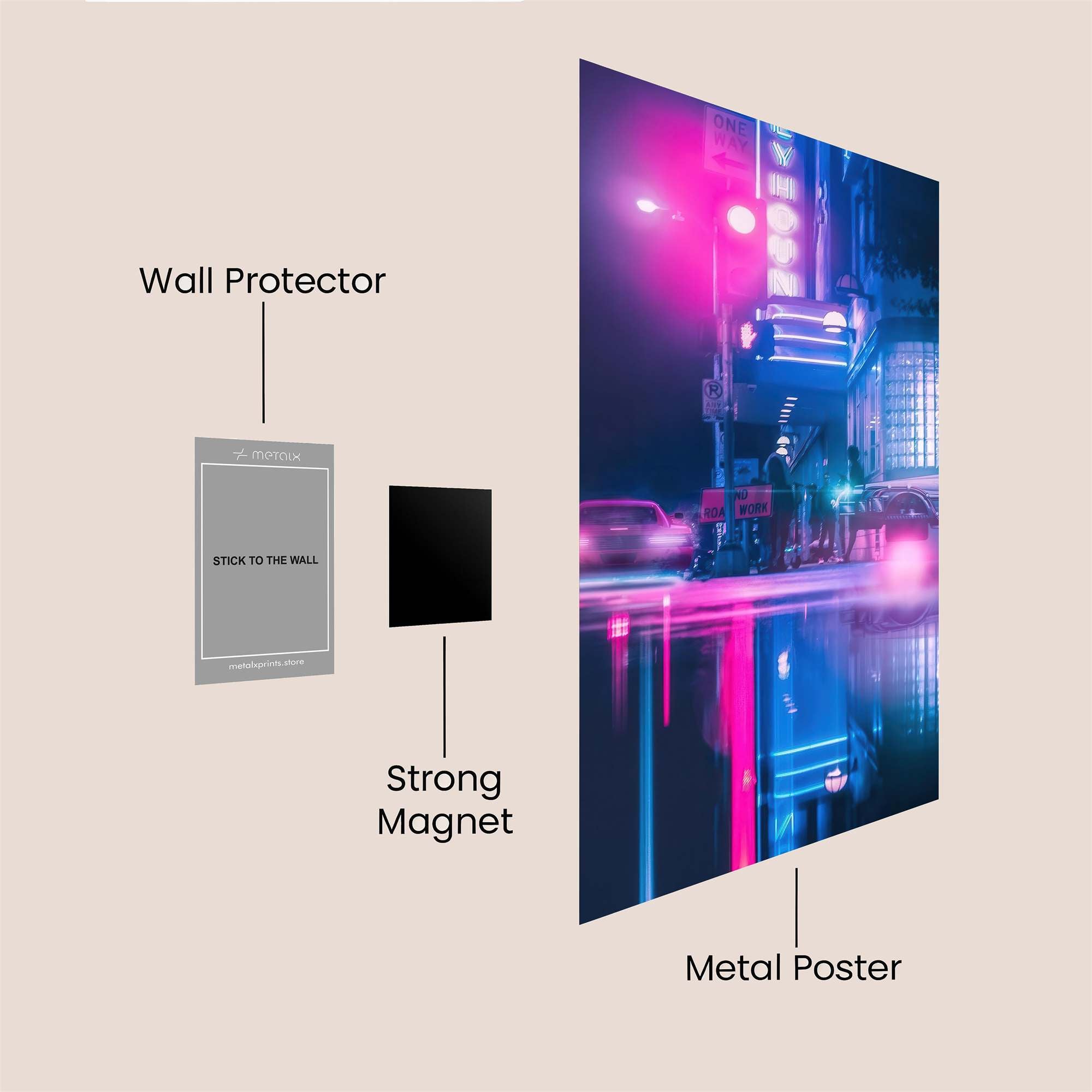 Neon Serenity Safe Wall Magnetic / M