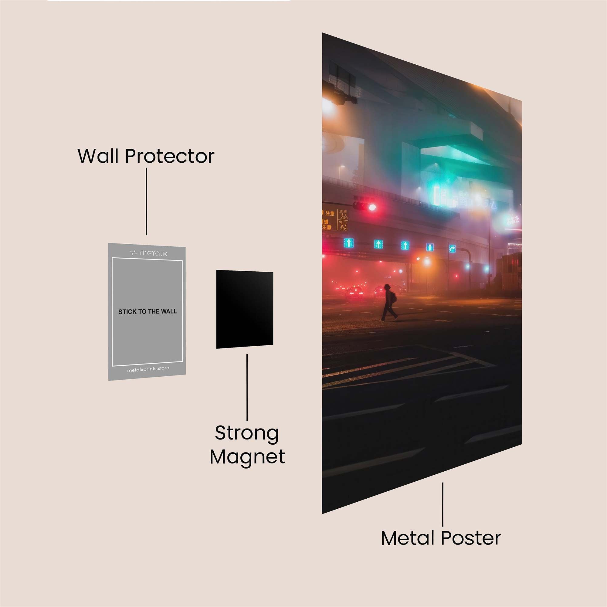 Neon Solitude Safe Wall Magnetic / M