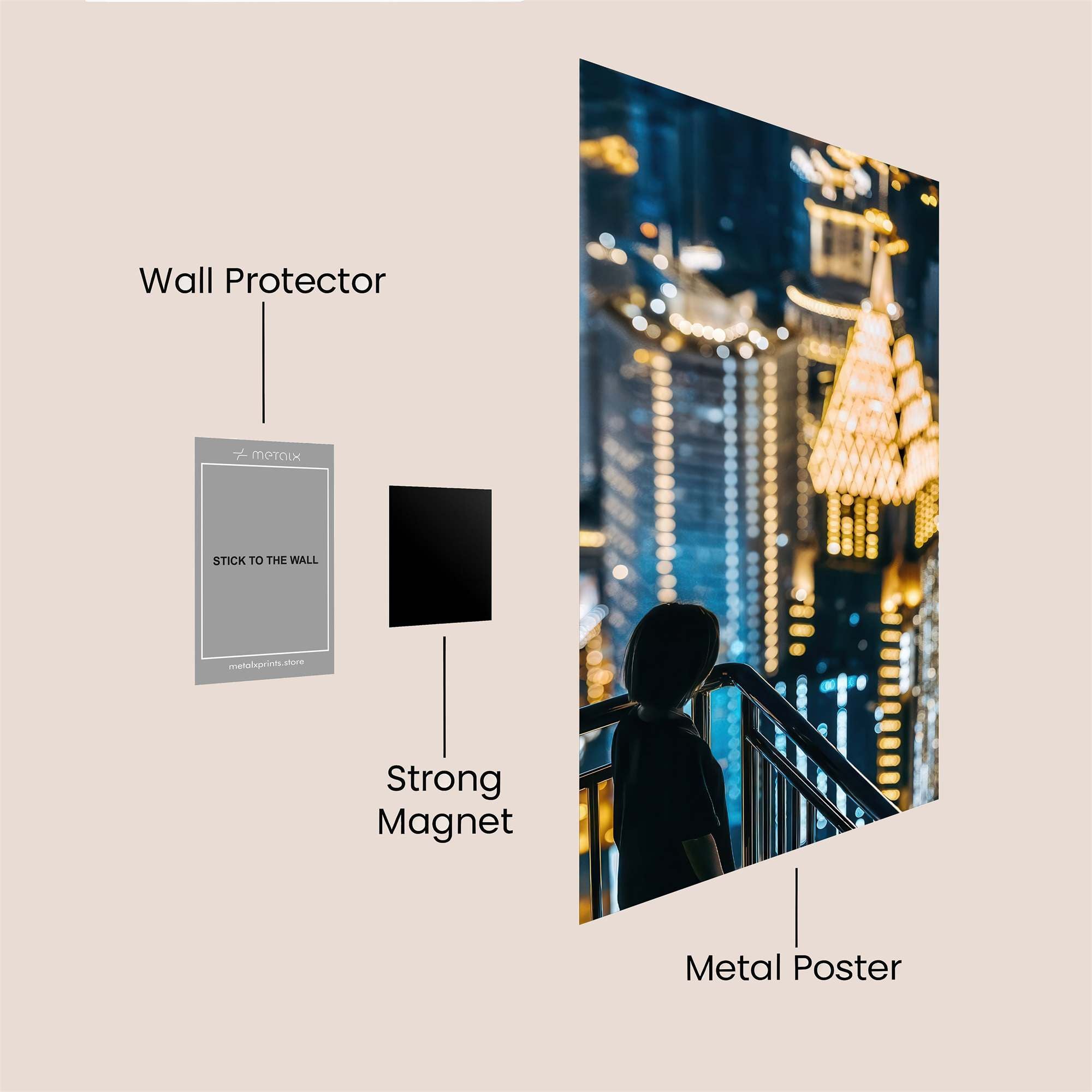 City Dreamscape Safe Wall Magnetic / M