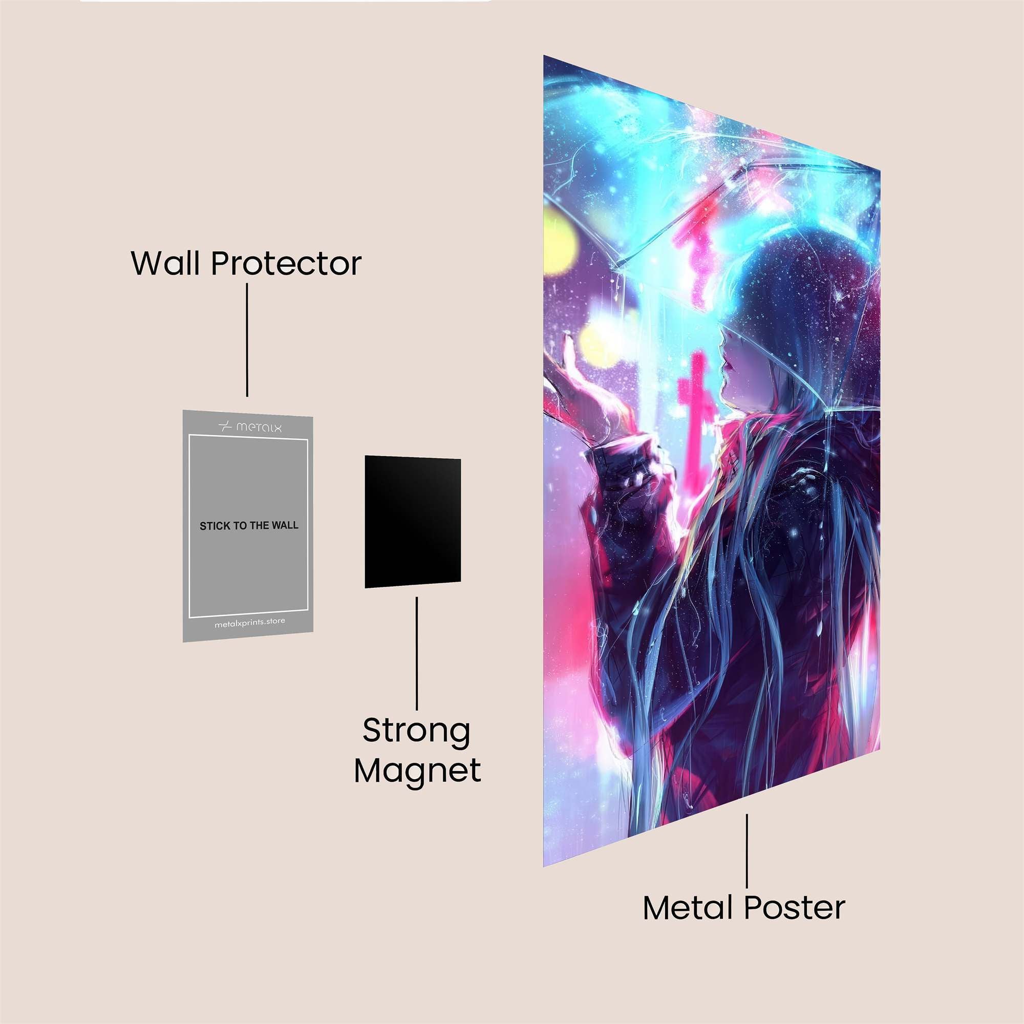 Rain Serenity Safe Wall Magnetic / M