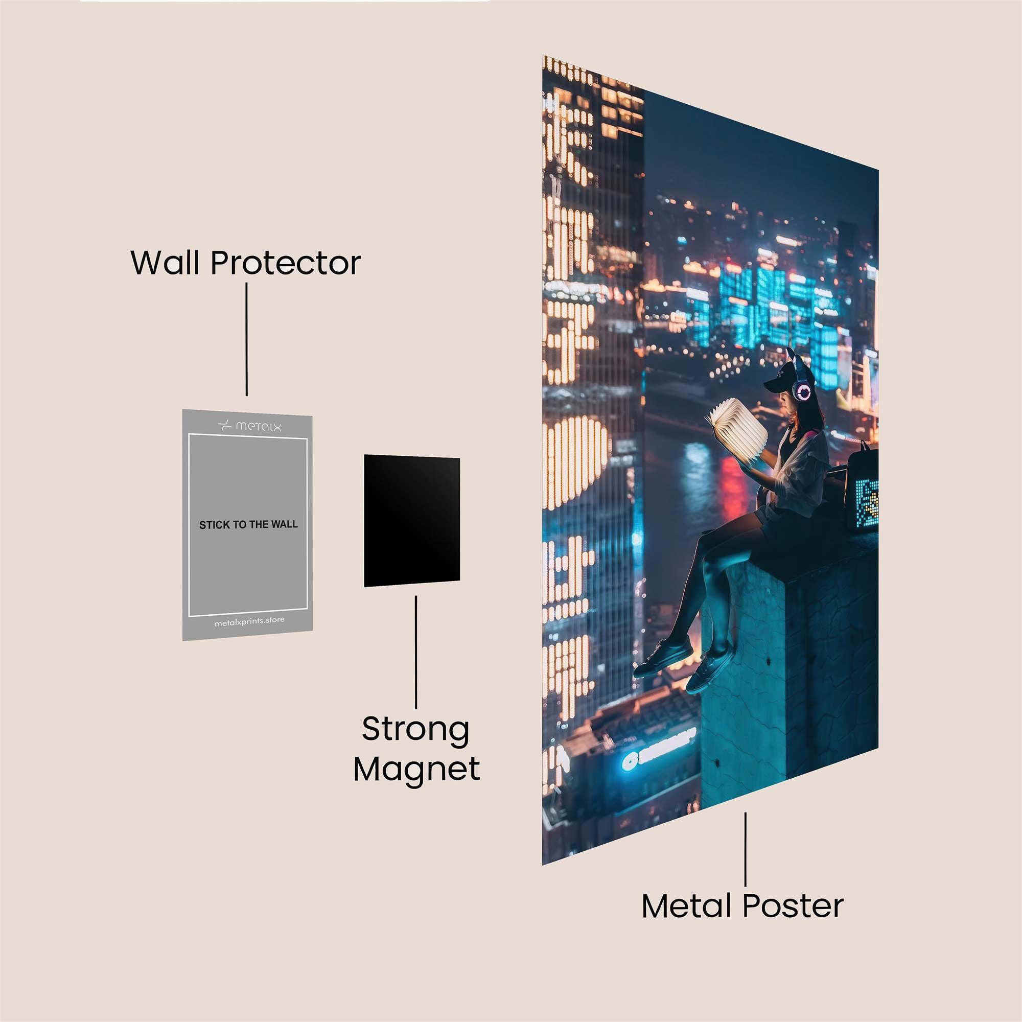 Neon Solitude Safe Wall Magnetic / M