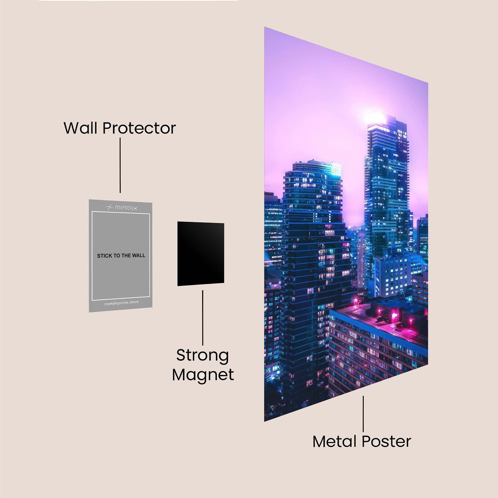 City Dreamscape Safe Wall Magnetic / M