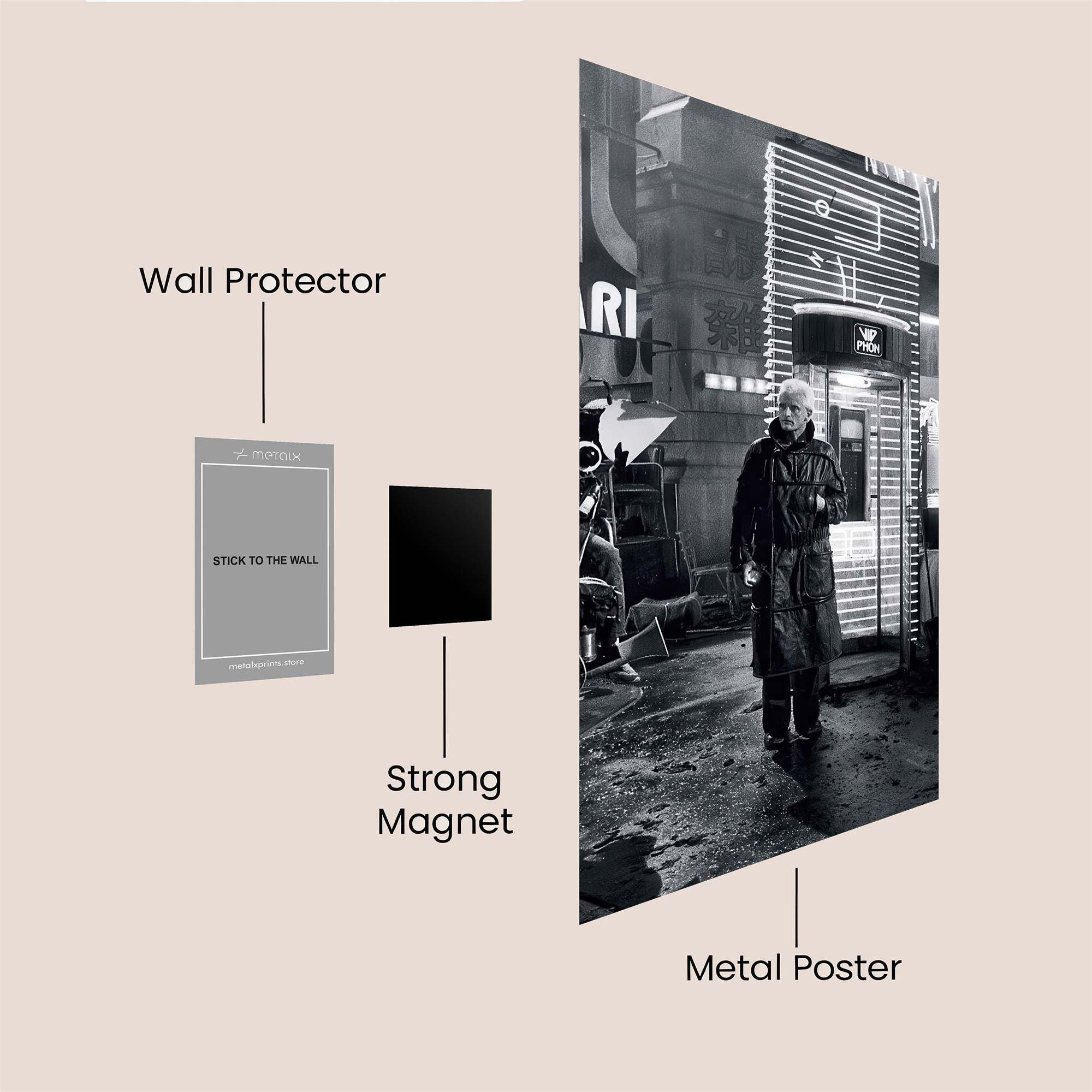 Deckard Noir Safe Wall Magnetic / M