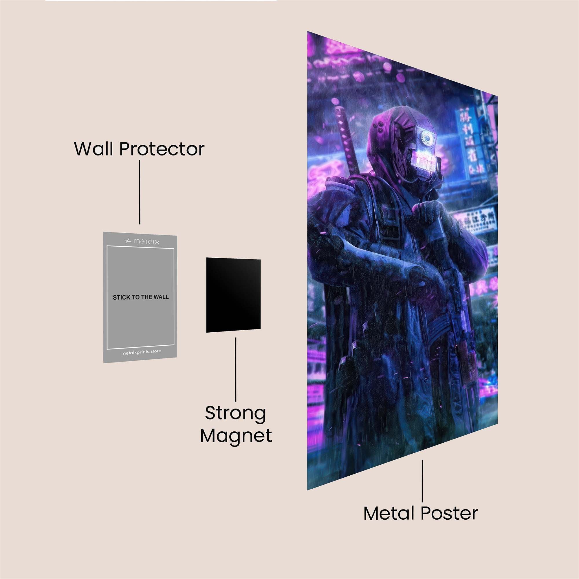 Cyberpunk Sentinel Safe Wall Magnetic / M