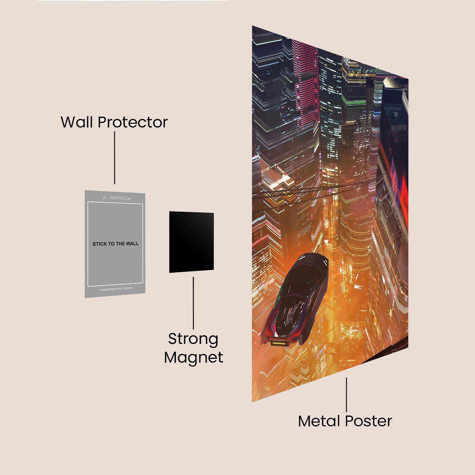 Cyberpunk Descent Safe Wall Magnetic / M