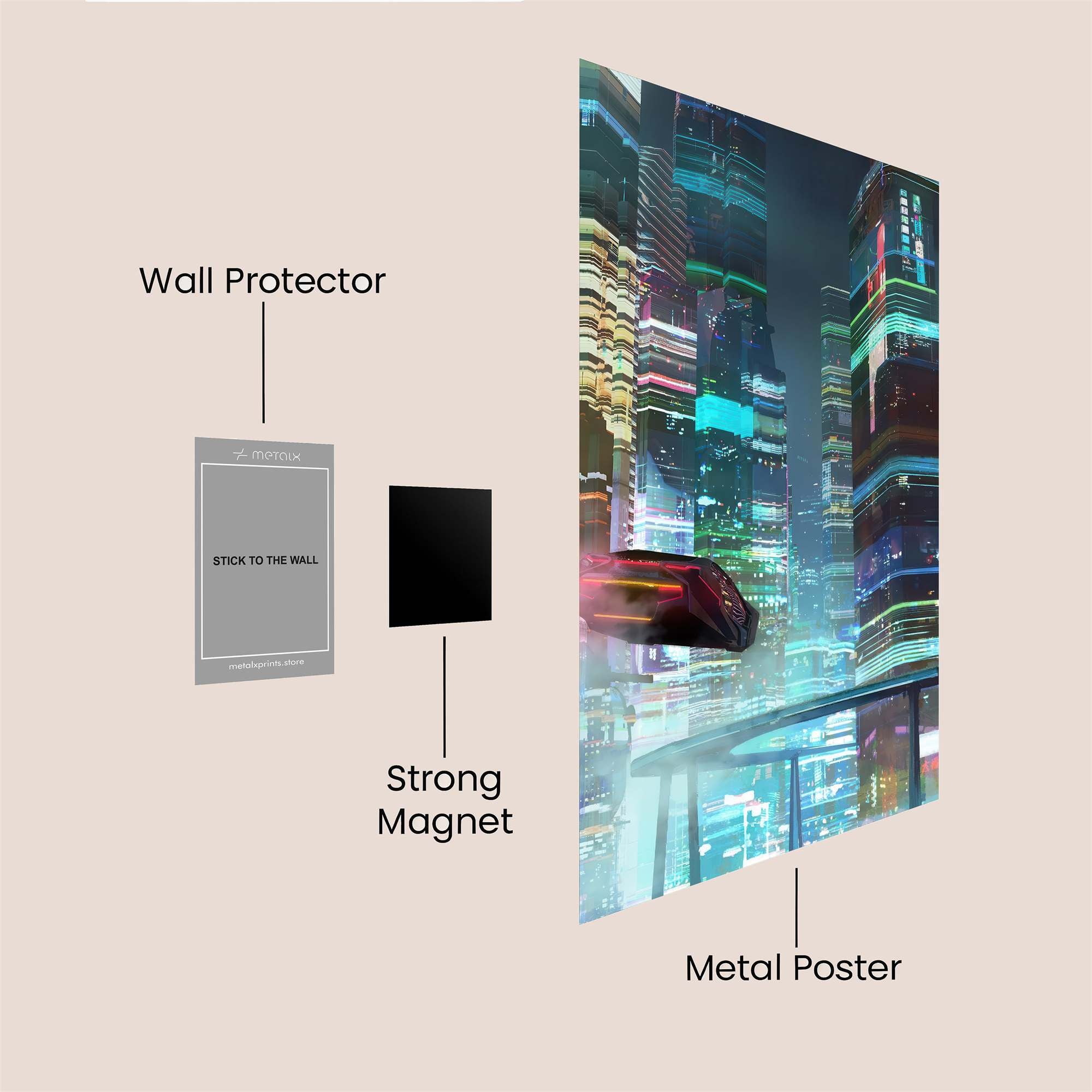 Cyberpunk Rush Safe Wall Magnetic / M