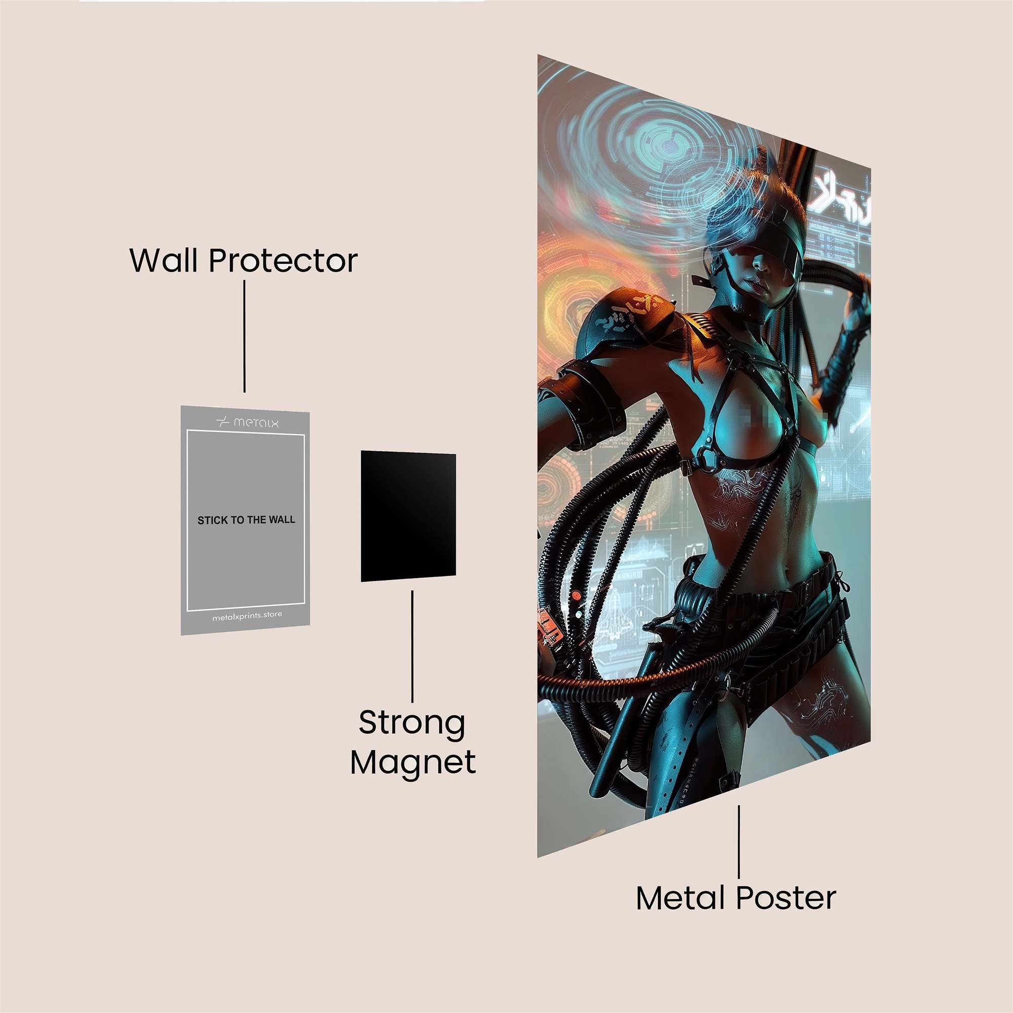 Cyberpunk Fury Safe Wall Magnetic / M