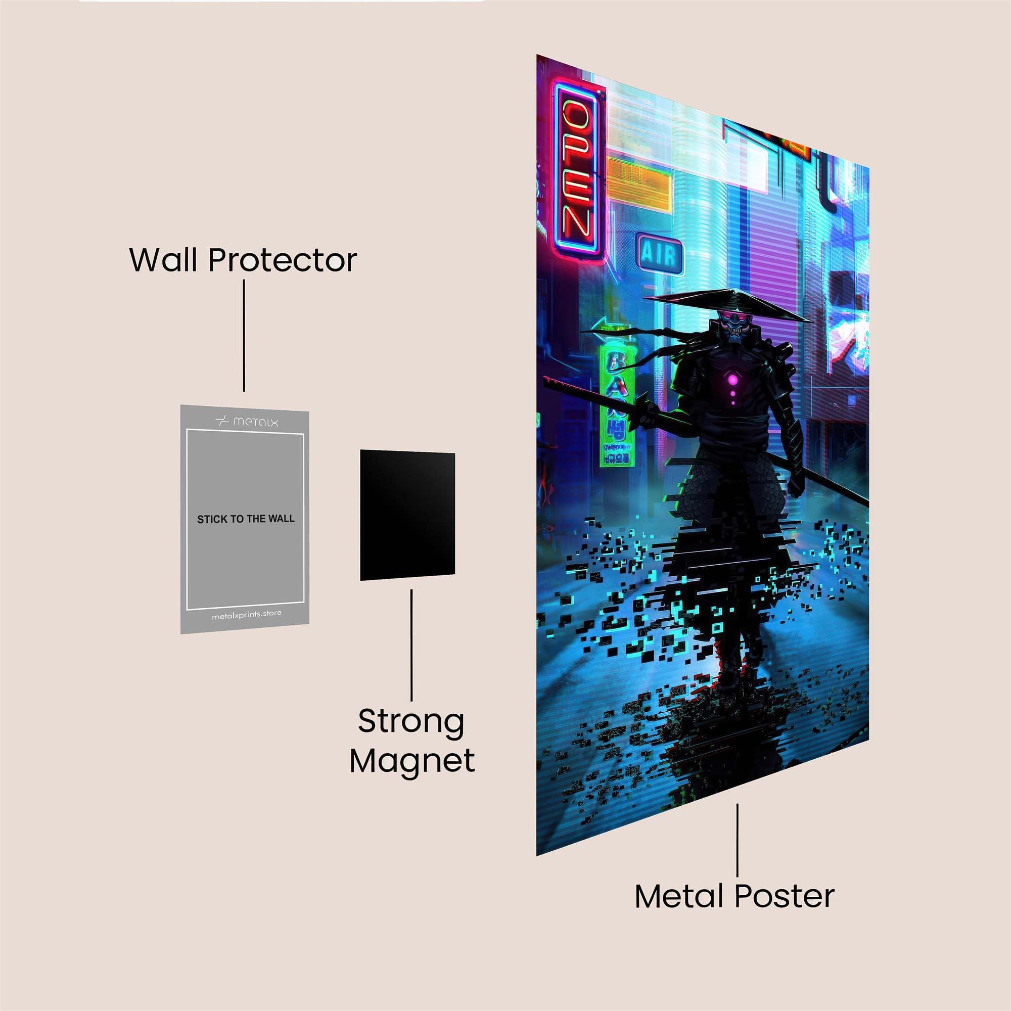 Samurai Neon Safe Wall Magnetic / M