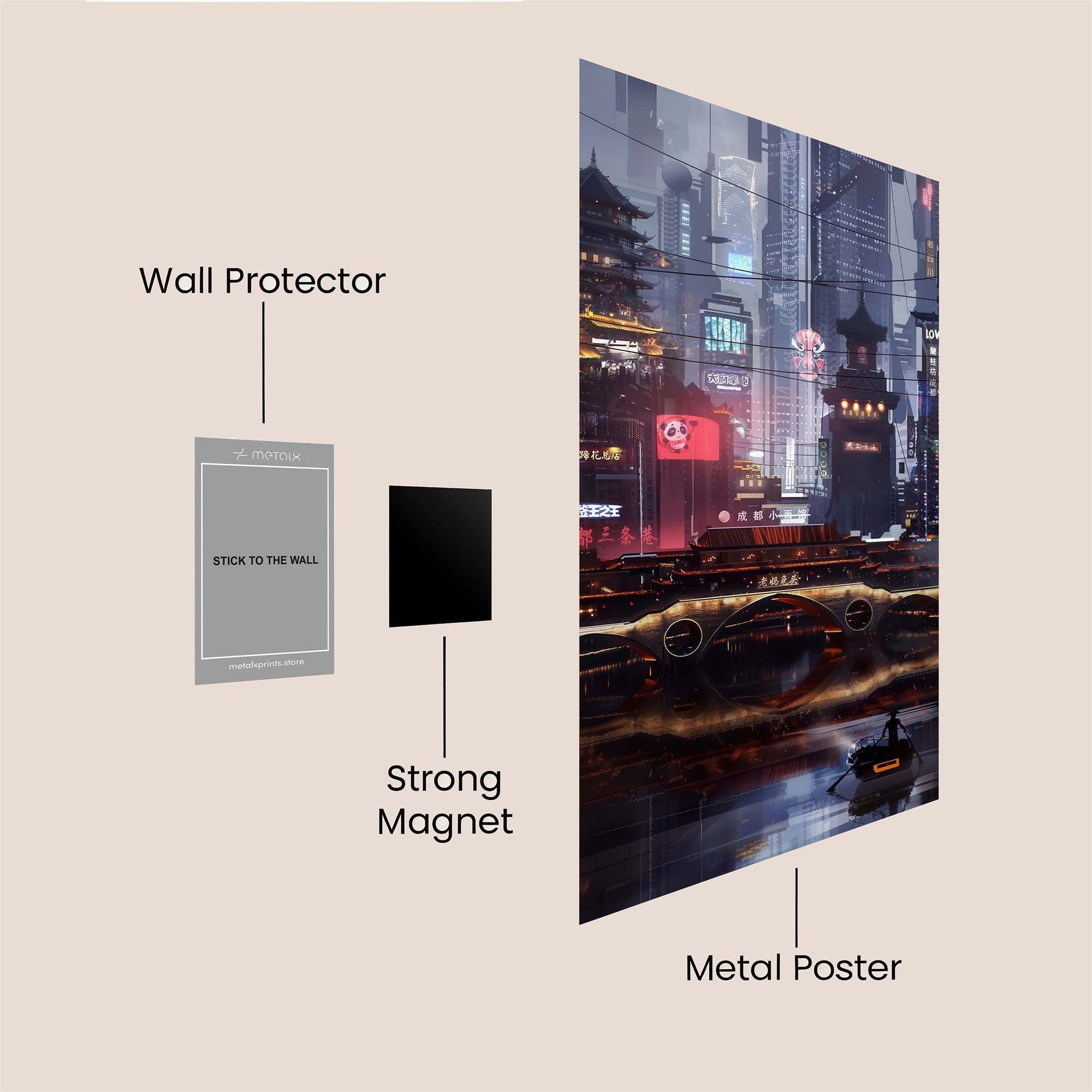 Neon Serenity Safe Wall Magnetic / M