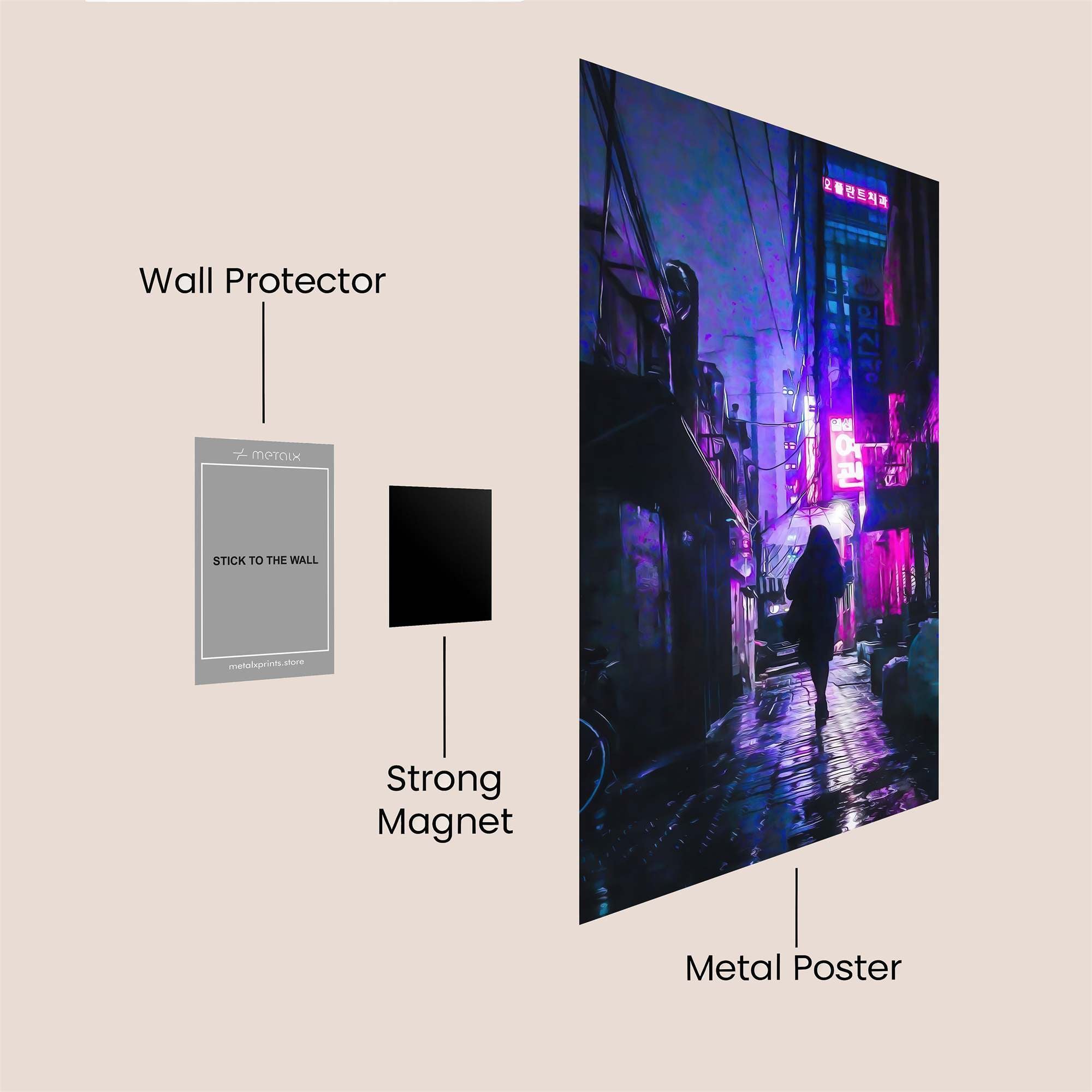 Neon Solitude Safe Wall Magnetic / M
