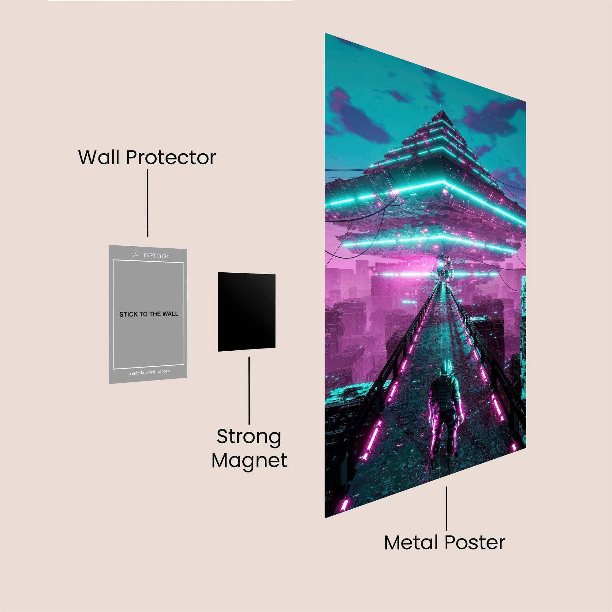 Pyramid Pulse Safe Wall Magnetic / M