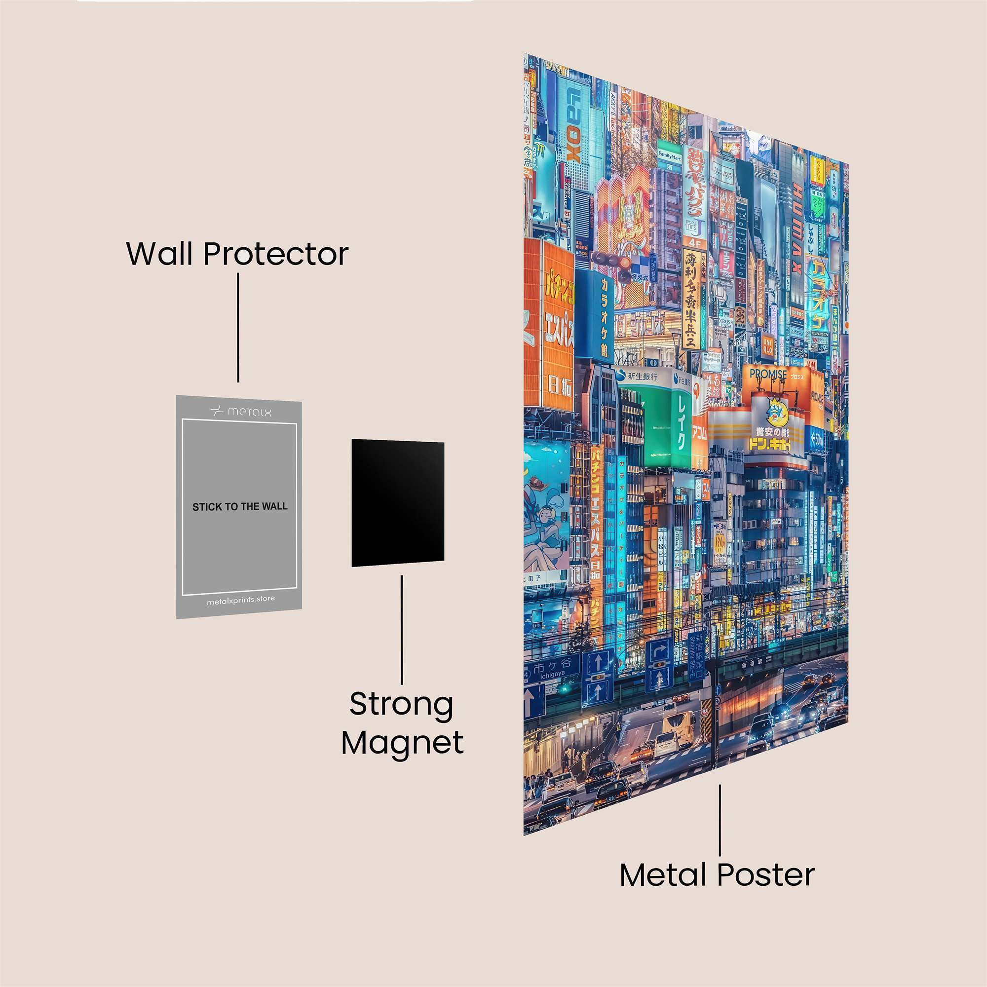 Tokyo Vibrant Safe Wall Magnetic / M