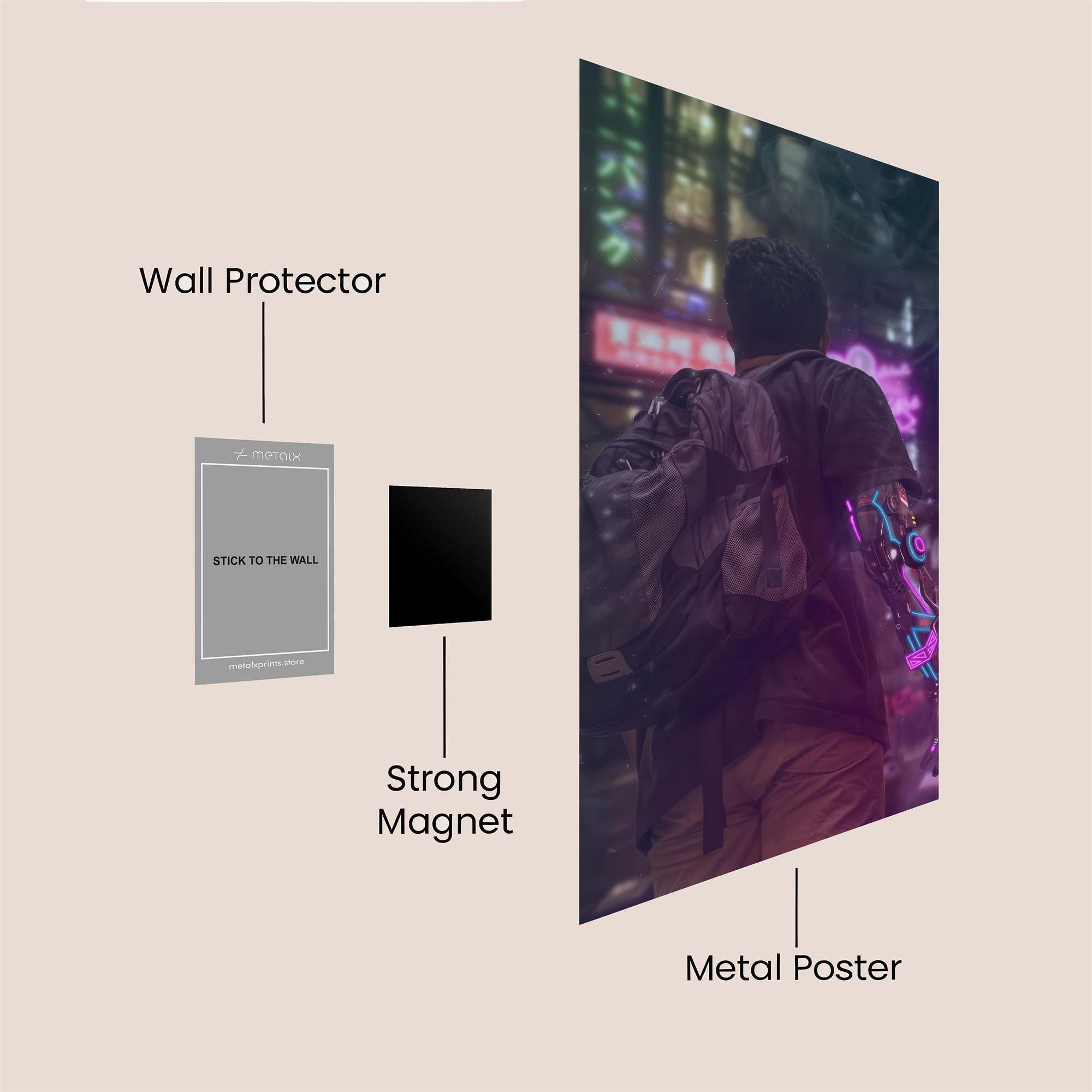 Cyberpunk Wanderer Safe Wall Magnetic / M