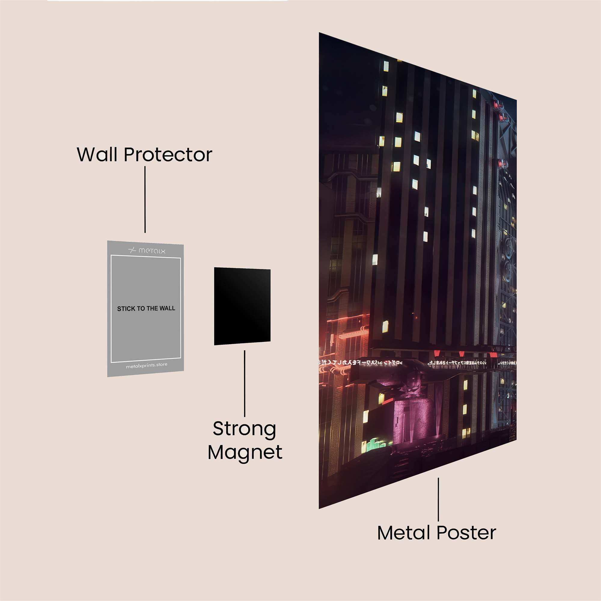 Cyberpunk Reverie Safe Wall Magnetic / M