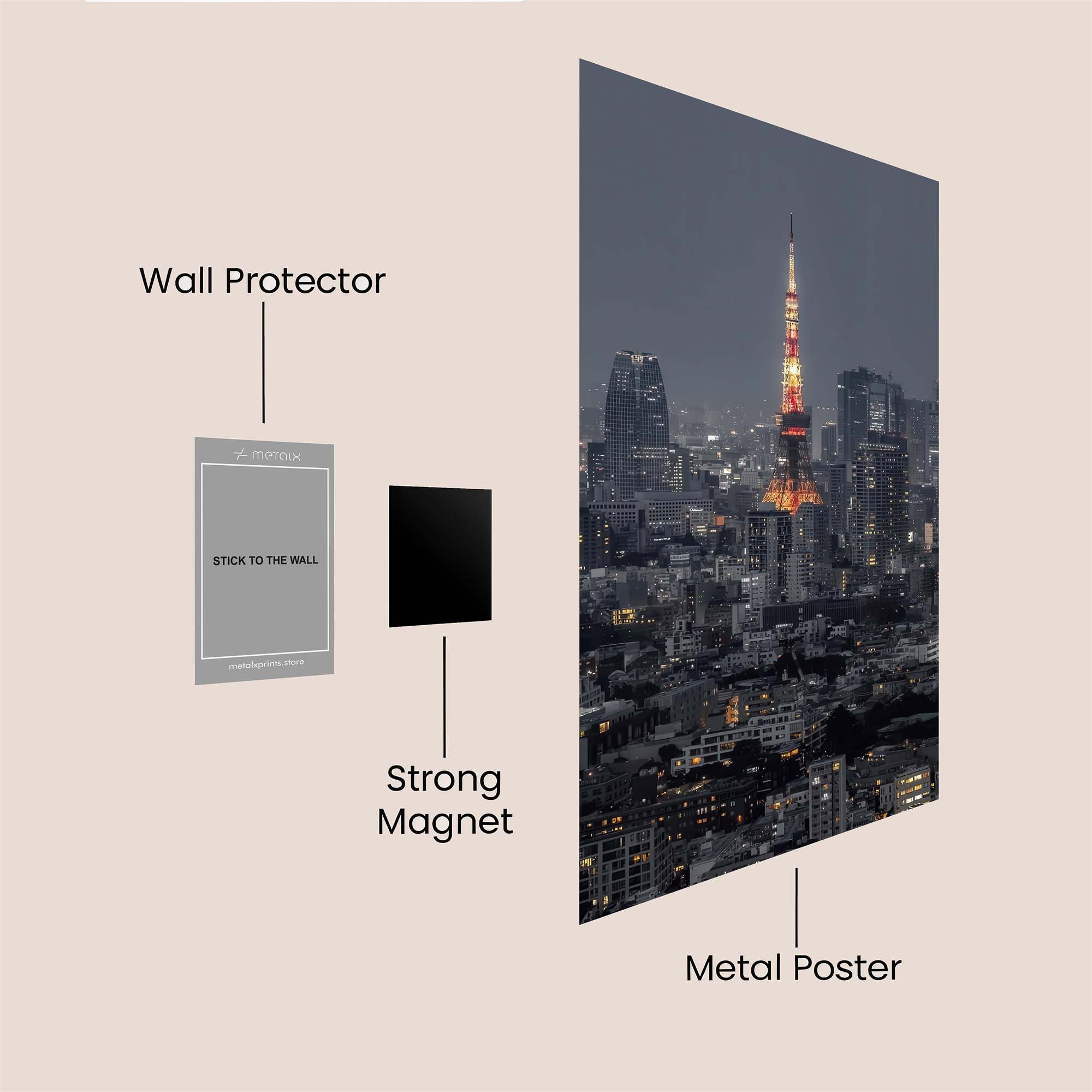Tokyo Twilight Safe Wall Magnetic / M